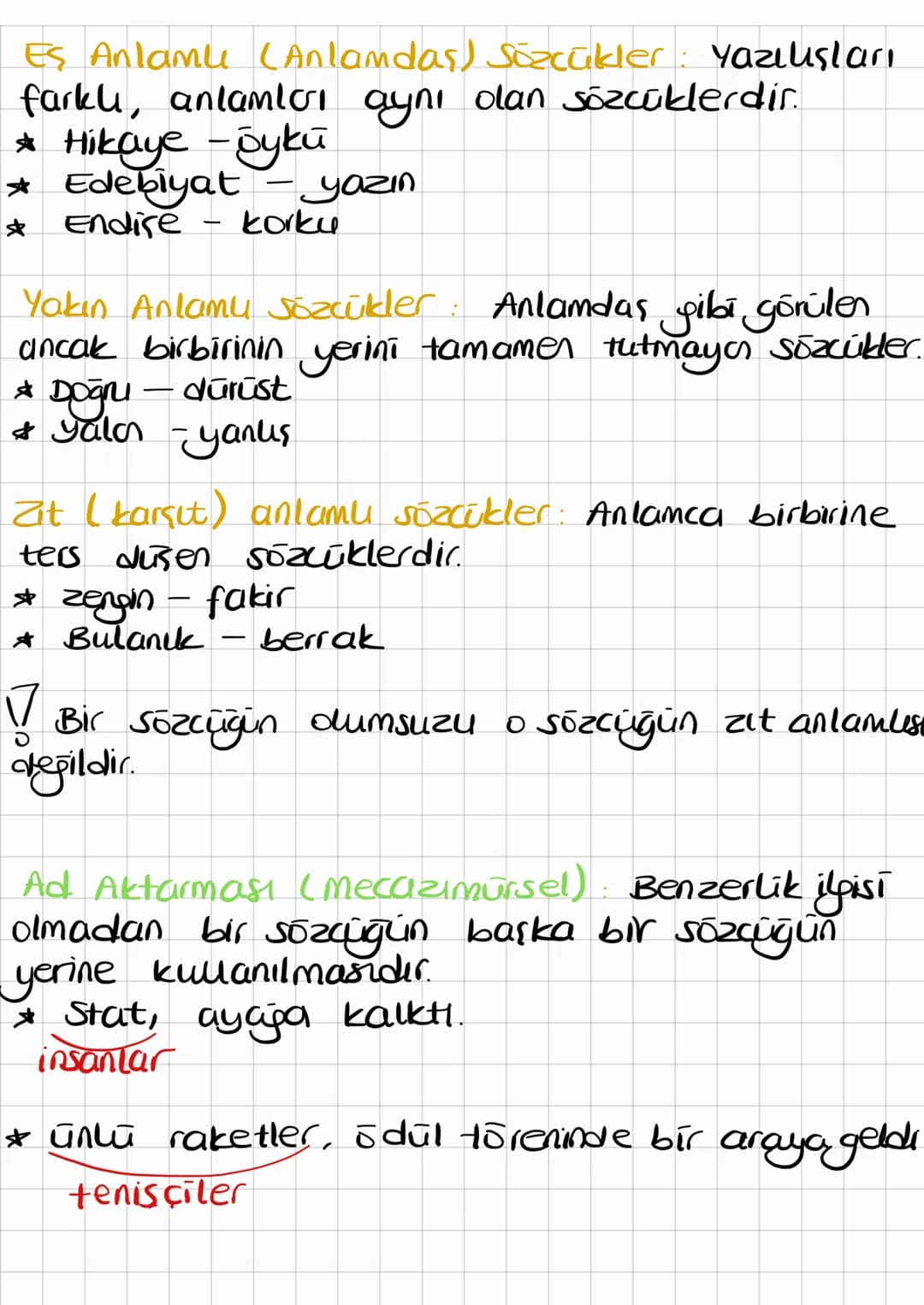SÖZCÜKTE ANLAM
Gerçek (ilk-temel) Anlam: Sözcüğün akla
ilk anlamıdır.
* Pencere kenarından soğuk geliyordu.
a gelen
Mecaz Anlam : Sözcüğün a