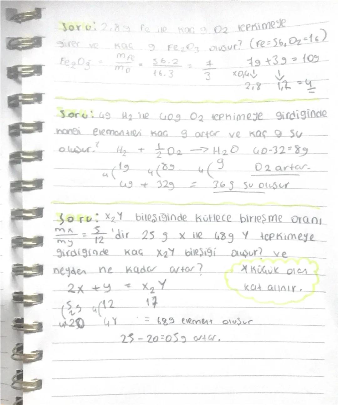01
e
Bilenin korunumu Kanunu
Bit reprimede narconan madde miktar
kadar ürün oluşur.
=> x+y -> ZN
=> x+)y ->z+3+
Reaktif
oron
↓
89 249
69
m=2