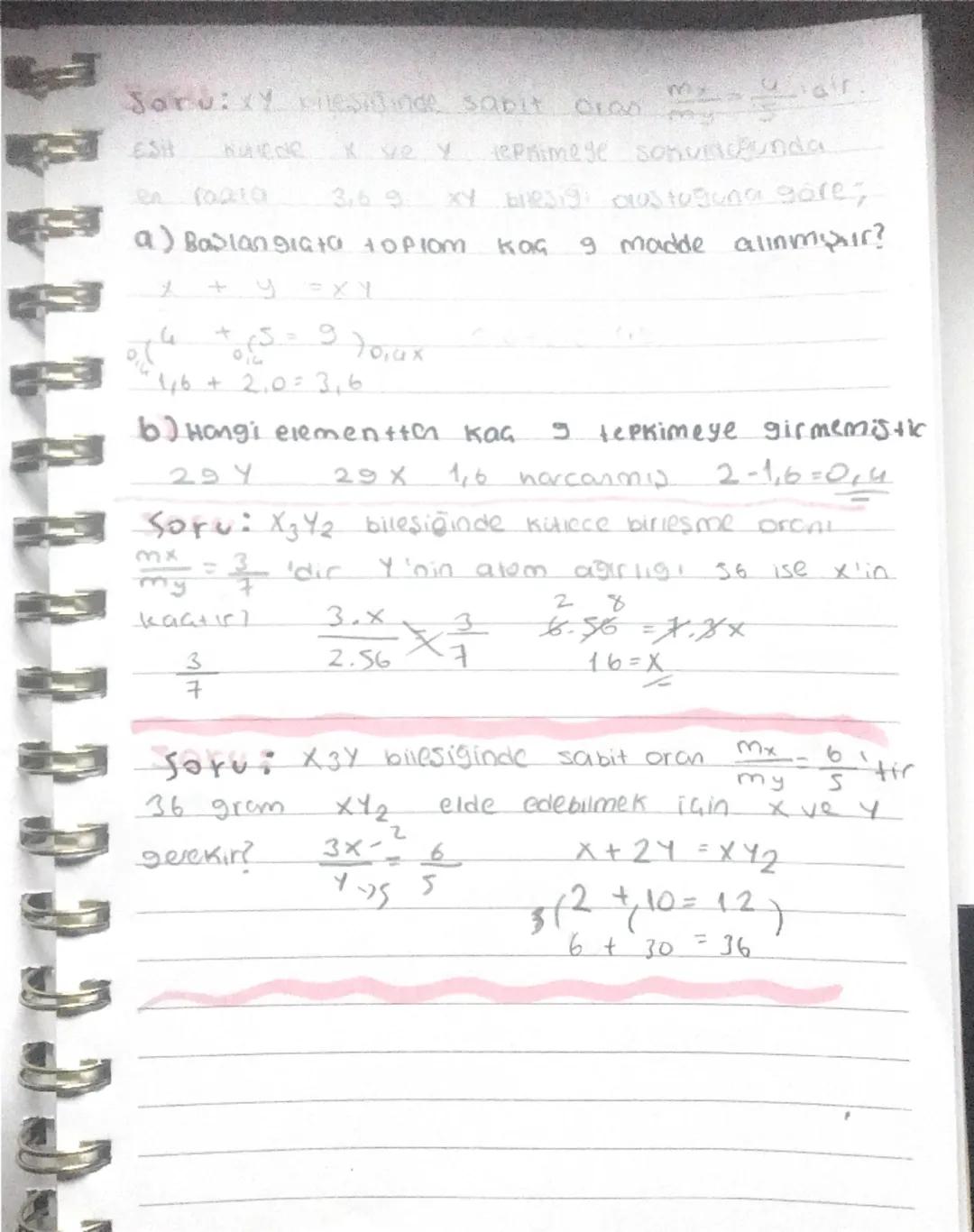 01
e
Bilenin korunumu Kanunu
Bit reprimede narconan madde miktar
kadar ürün oluşur.
=> x+y -> ZN
=> x+)y ->z+3+
Reaktif
oron
↓
89 249
69
m=2