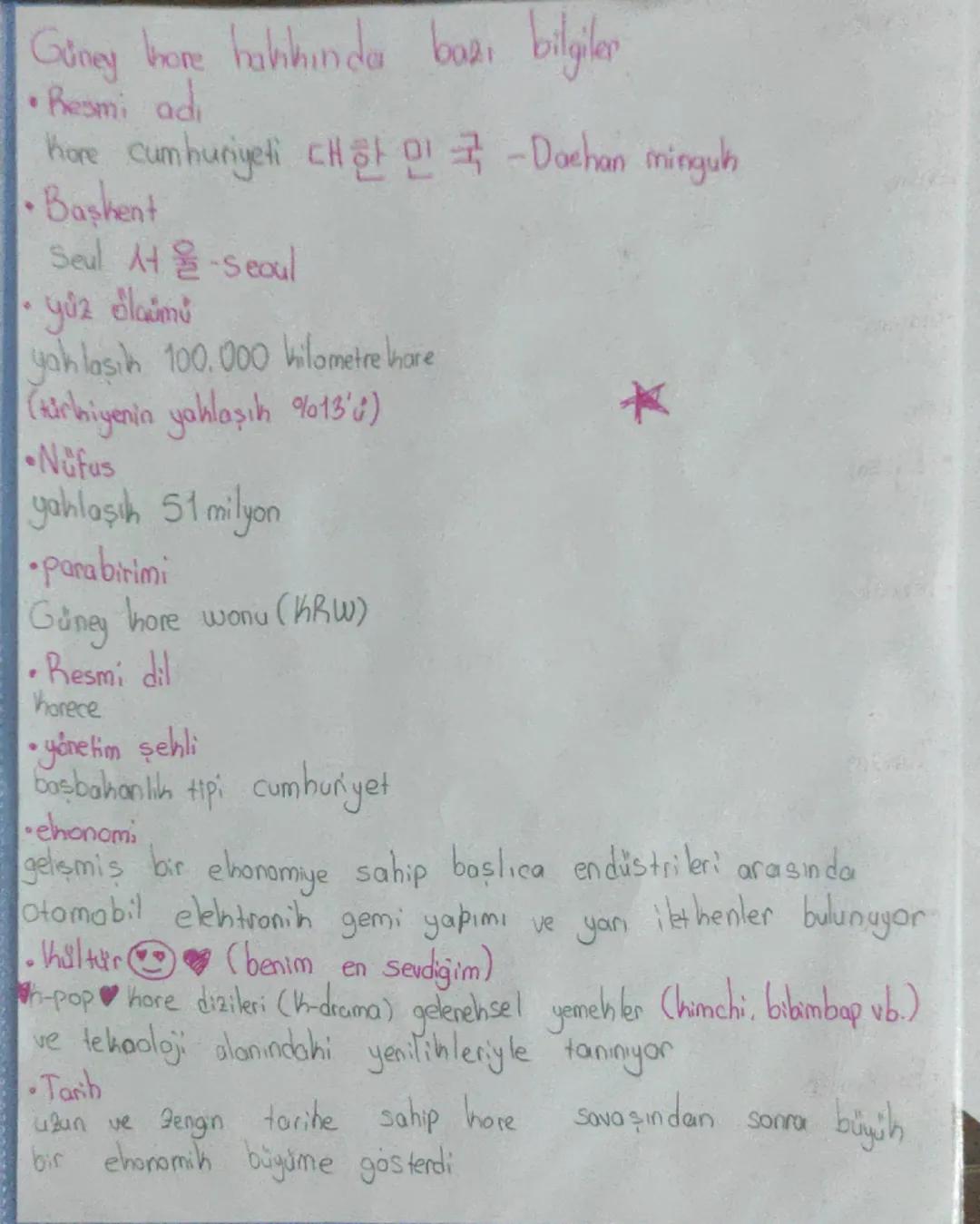 Giney hore ♡
Güney hore resmi adıyla Kore cumhuriyeti (KC) Korece 대한민국
(daehan miguh) Doğu Asya'da Kore yarımadasının güney kısmını
Oluştura