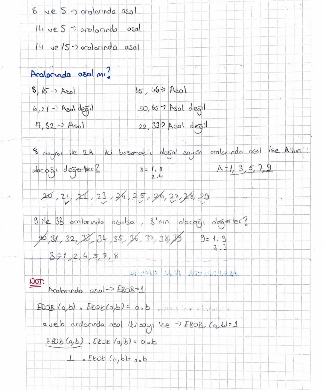 ARALARINDA ASAL SAYILAR
Aralarında asal sayılar I'den başka ortok böleni (carpon,)
drayan
doğal Sayılara acalarında asal sayılar
doğal Sayın