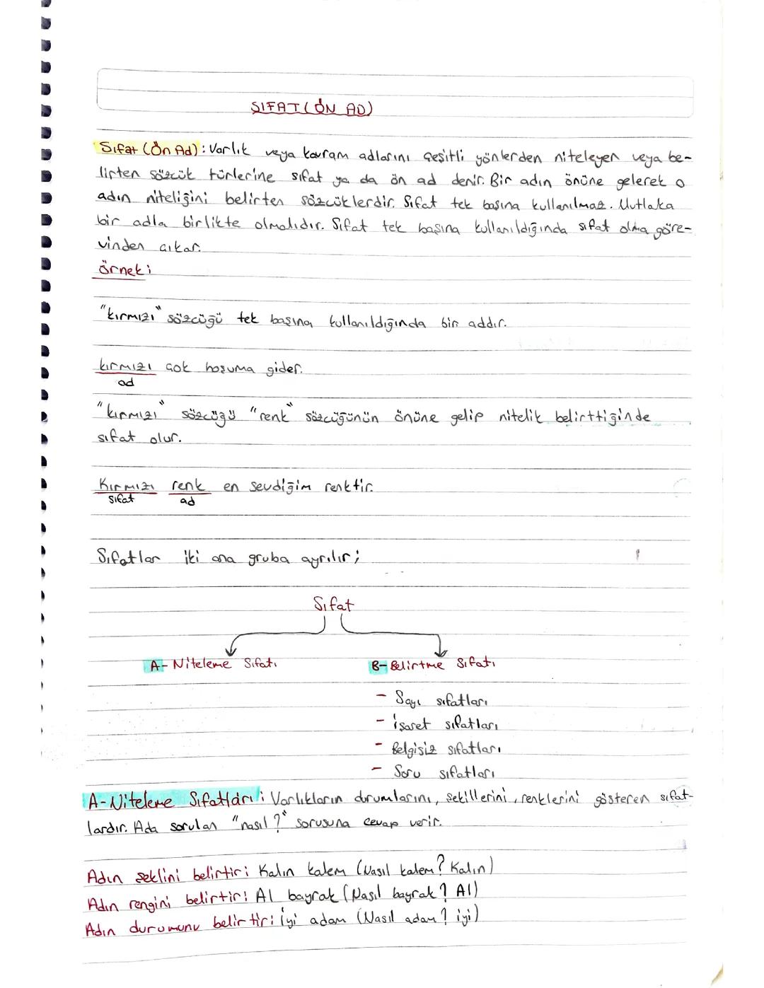 Sıfatlar: Detaylı Konu Anlatımı