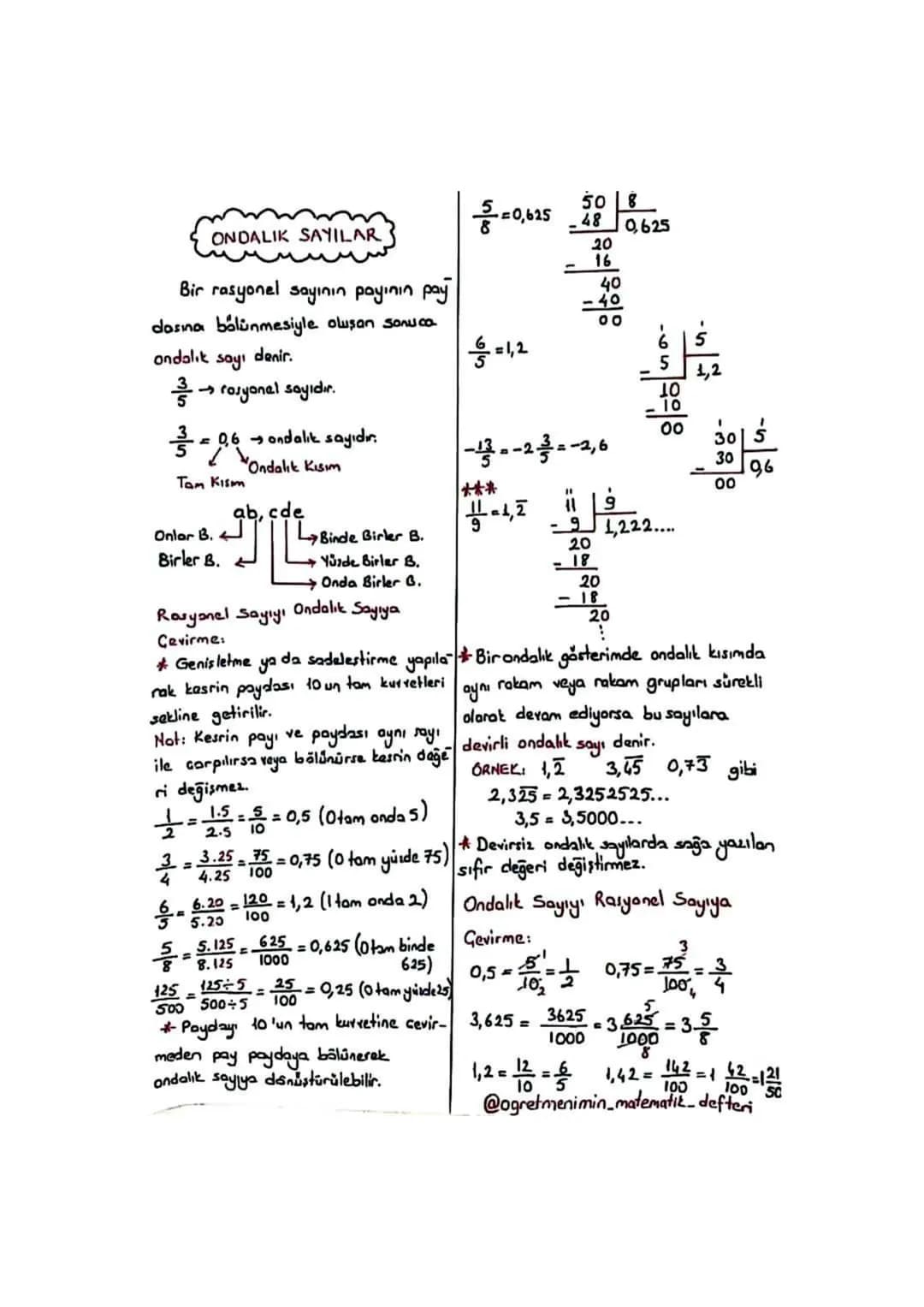 Devirli Ondalık Sayıyı Rasyonel @ogretmenimin_matematik.defteri
Sayiya Geviren Formül:
-
Sayının Devretmeyen
Tamamı
Kısım
Virgülün Sağ Devre