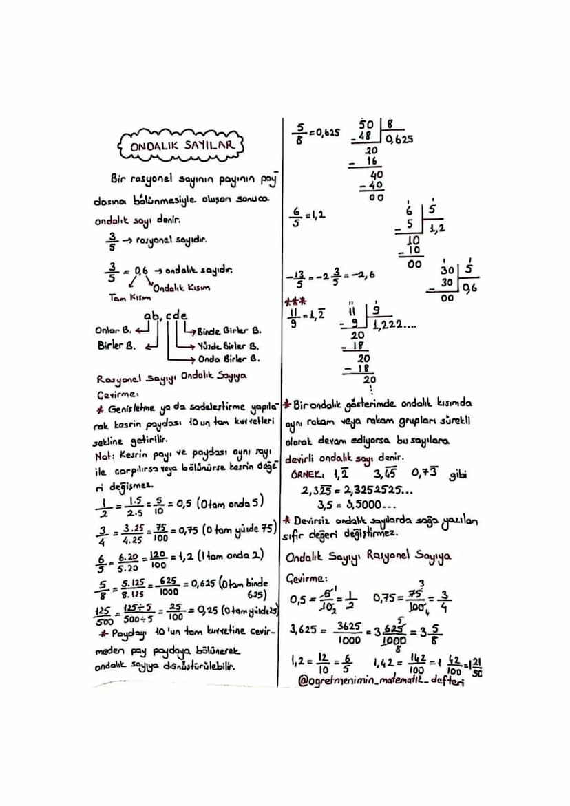 Devirli Ondalık Sayıyı Rasyonel @ogretmenimin_matematik.defteri
Sayiya Geviren Formül:
-
Sayının Devretmeyen
Tamamı
Kısım
Virgülün Sağ Devre