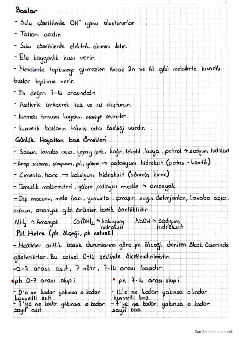 Asitler ve Barlar
Asitler
- Sulu çözeltilerinde H+ iyonu oluştururlar.
-
- Tatları ekşidir.
Sulu Göneltileri elektrik akımını iletic..
Yakıc