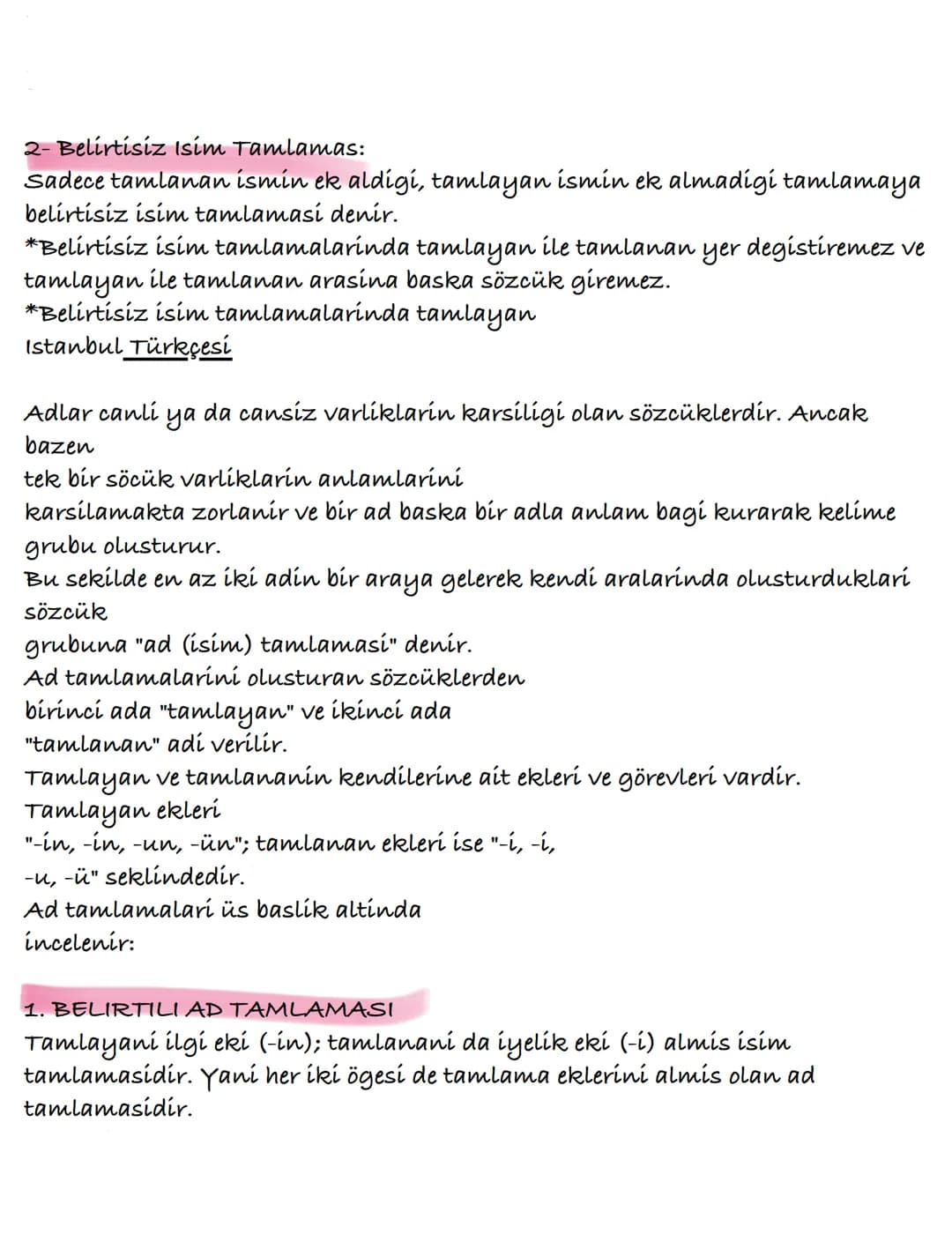 TAMLAMA
Bir adin baska bir ad, zamir ya da sifatla birlikte olusturdugu kelíme
grubuna tamlama
denir.
SIFAT TAMLAMASI
Sifatlarin kendilerind