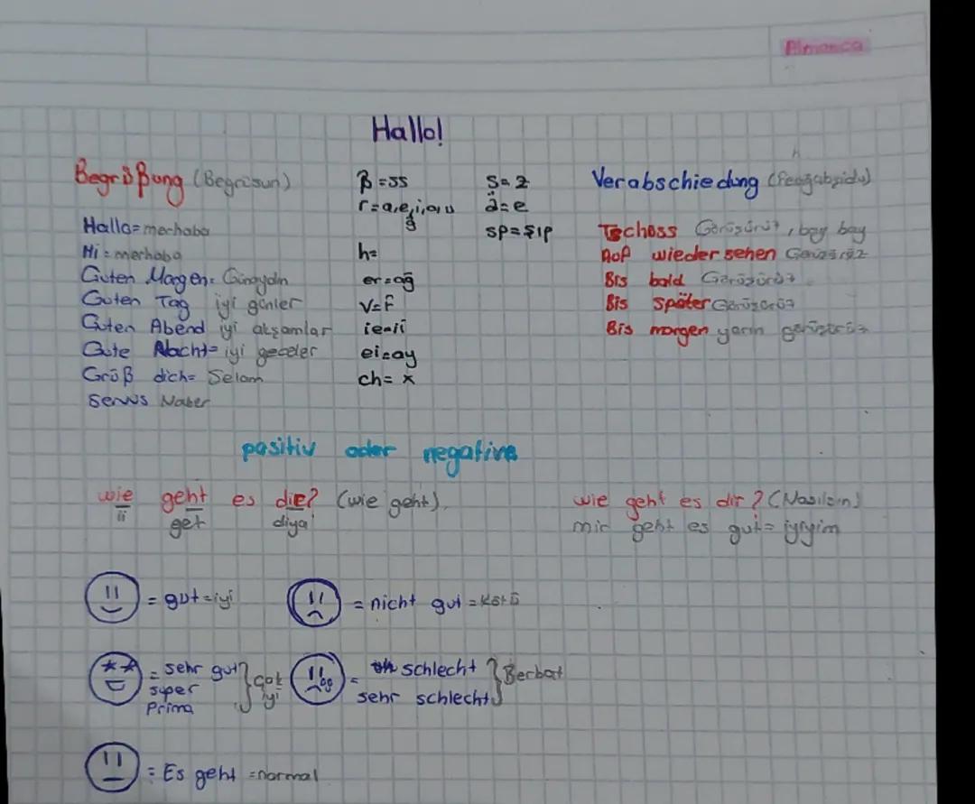 Almanca ders notu 9. Sınıf 