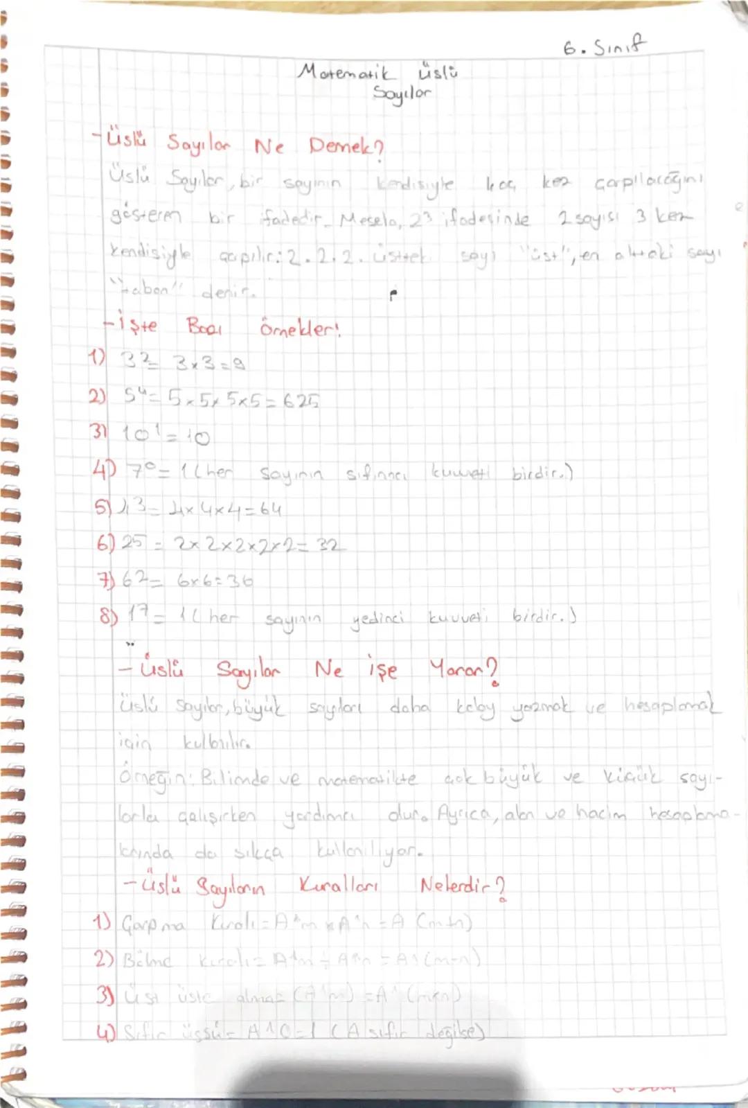 6.Sınıf
Matematik üstü
Soyilor
-üslü Sayılar Ne Demek?
üslü Sayılar, bir sayının.
Kendisiyle ecc.
kez çarpılacağını
gösteren bir
fadedir. Me