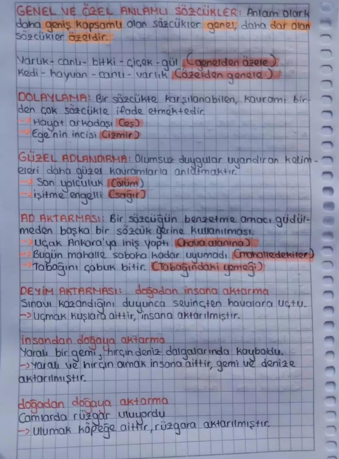 TÜRKCE
TEK ANLAMLILIK: Tek bir kavramı karşılayan, başka anl
amlar kazanmayan sözcüklerdir.
Agac, Termometre, kiremit
ÇOK ANLAMLILIK: Bir sö