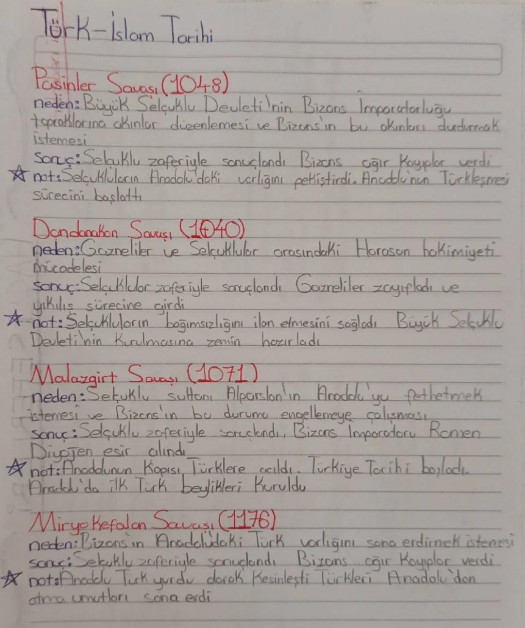 Türk İslam Tarihi: Savaşlar ile Etkileri