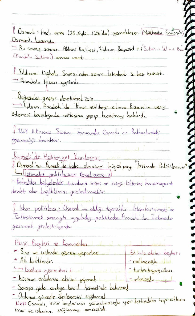 2. UNITE: BEYLİKTEN DEYLETE
OSMANLI DEVLETĪ
(1302-1453)
Ahiyan-1 Rum : Ahilik teşkilatı
Akıncı: Düşman topraklarına akın yapan savaral.
Bâci