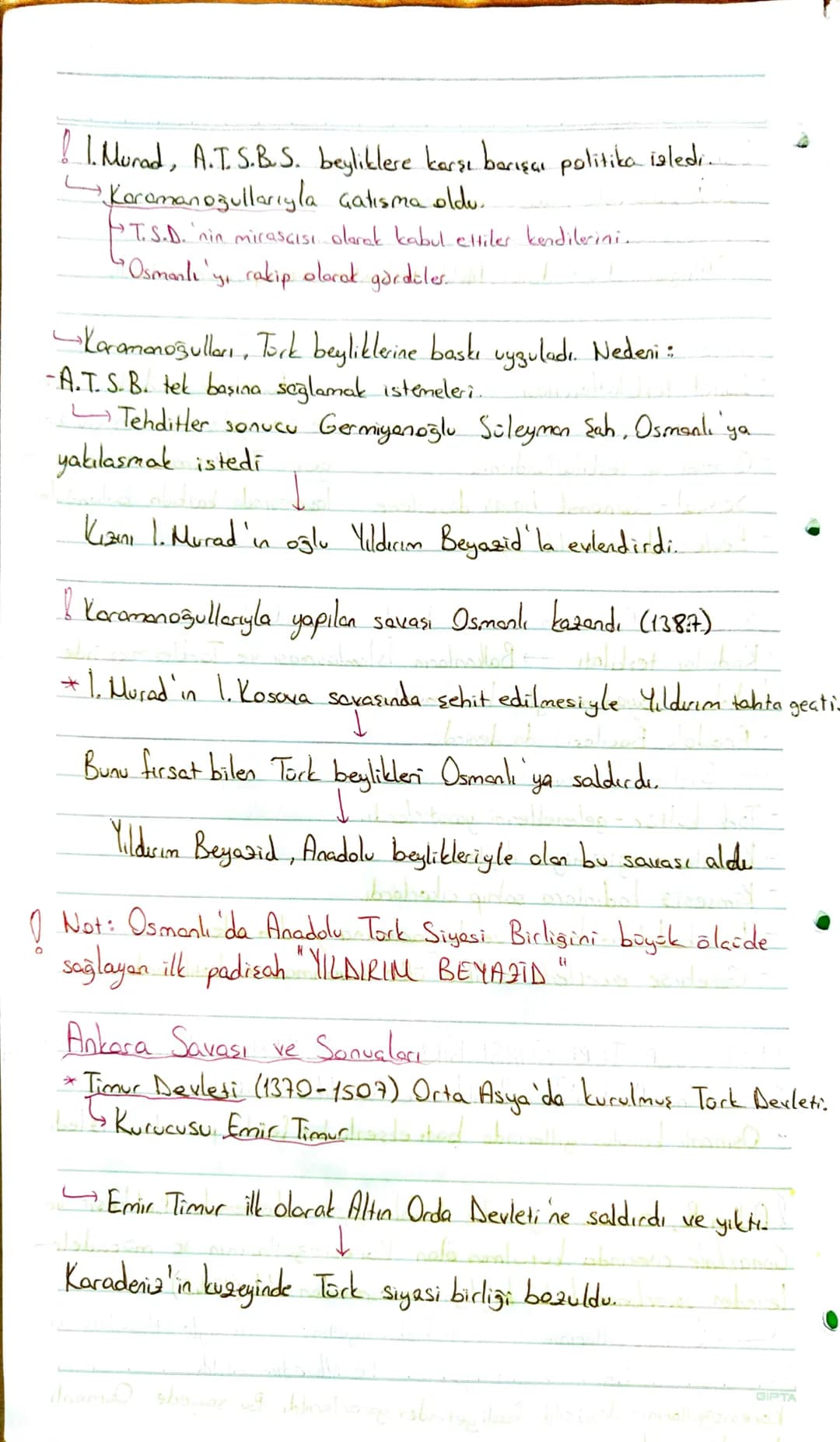 2. UNITE: BEYLİKTEN DEYLETE
OSMANLI DEVLETĪ
(1302-1453)
Ahiyan-1 Rum : Ahilik teşkilatı
Akıncı: Düşman topraklarına akın yapan savaral.
Bâci