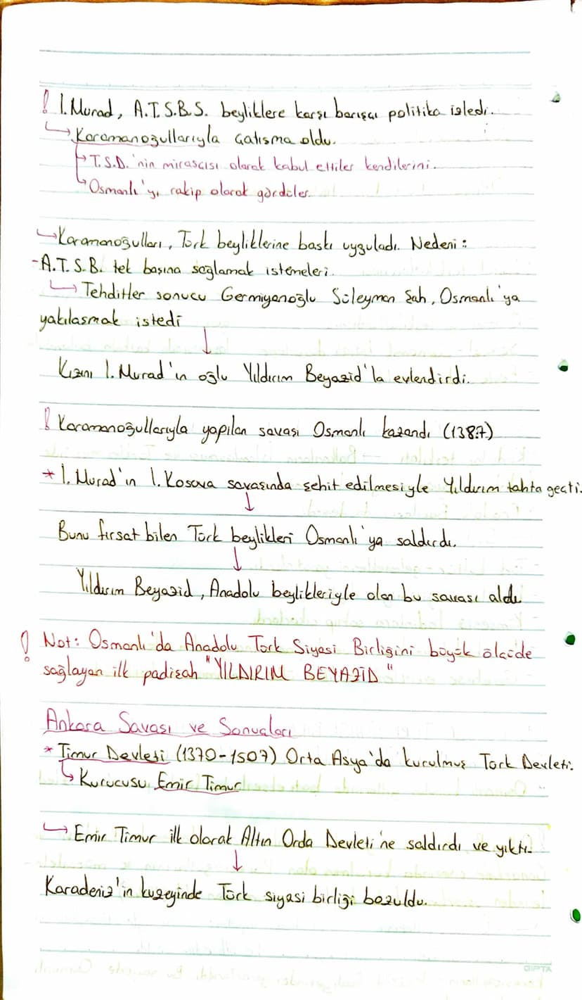 2. UNITE: BEYLİKTEN DEYLETE
OSMANLI DEVLETĪ
(1302-1453)
Ahiyan-1 Rum : Ahilik teşkilatı
Akıncı: Düşman topraklarına akın yapan savaral.
Bâci