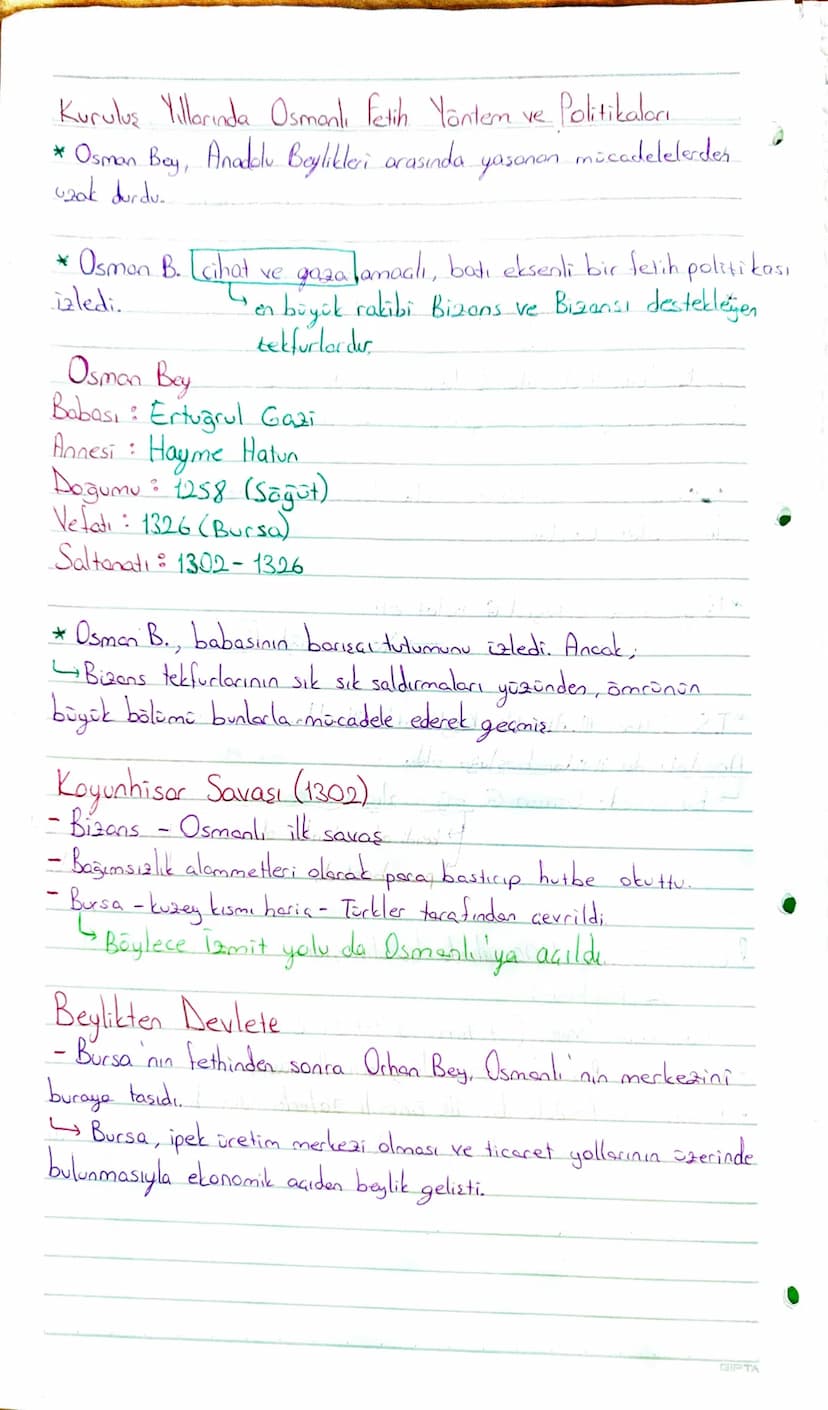 2. UNITE: BEYLİKTEN DEYLETE
OSMANLI DEVLETĪ
(1302-1453)
Ahiyan-1 Rum : Ahilik teşkilatı
Akıncı: Düşman topraklarına akın yapan savaral.
Bâci
