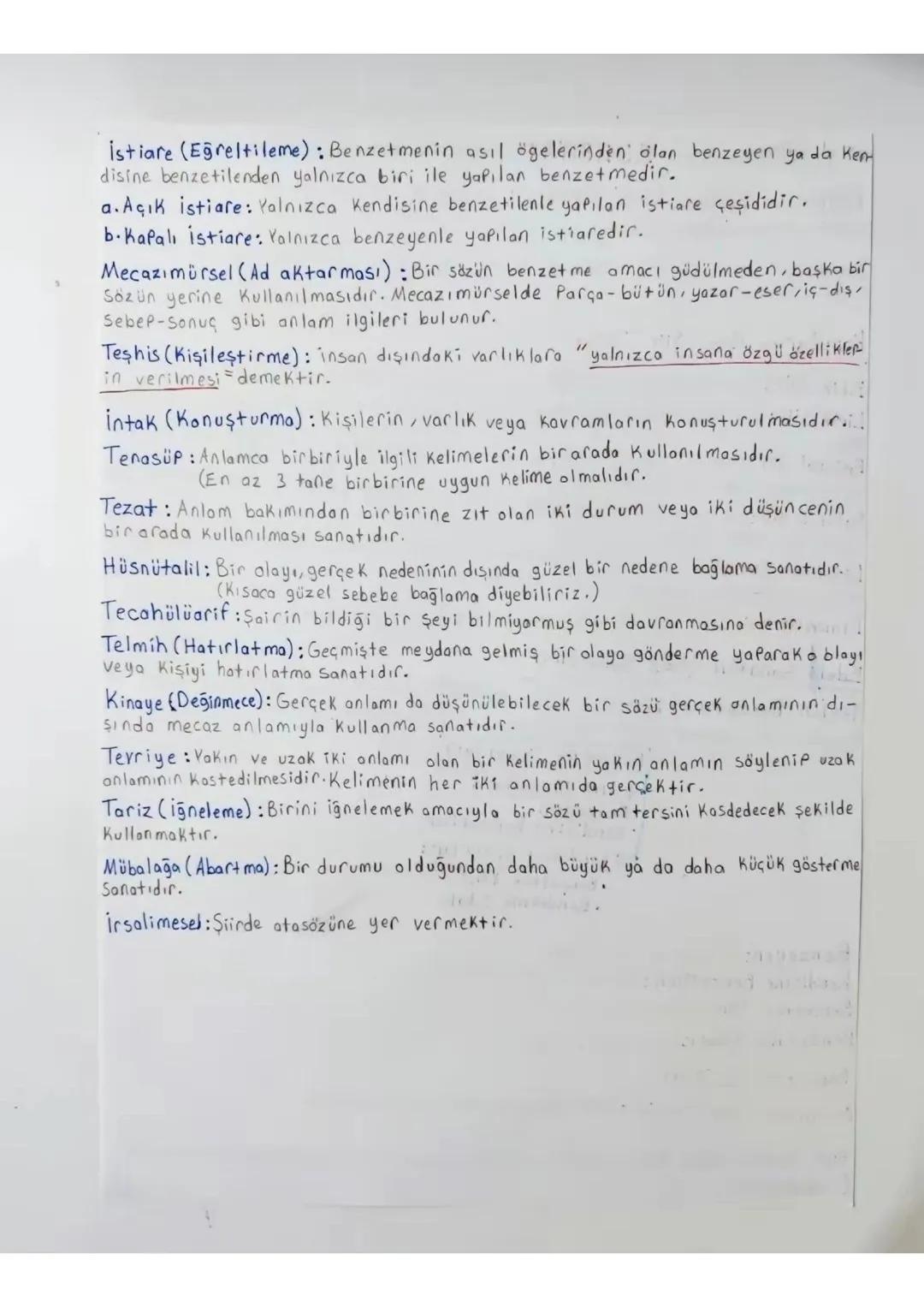 istiare (Egreltileme): Benzetmenin asıl ögelerinden olan benzeyen ya da ken
disine benzetilenden yalnızca biri ile yapılan benzetmedir.
a. A