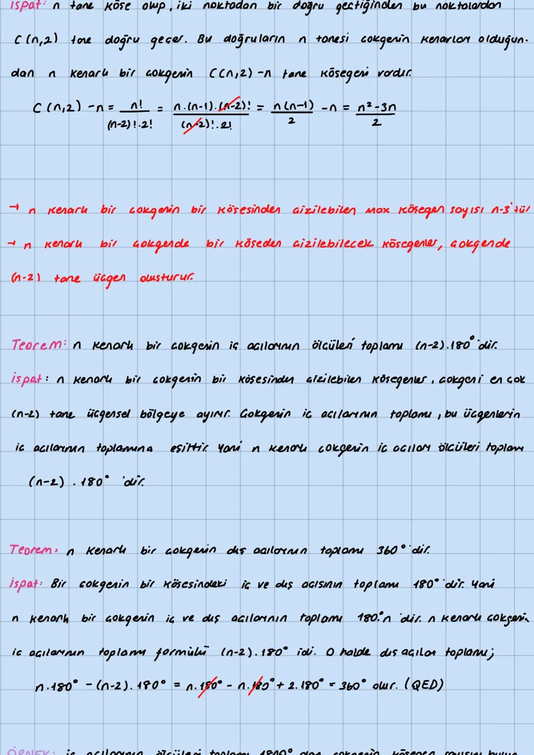 GOKGENLER
n>, 3 bir doğal says ve A1, A2... Ar ayonu düzlemde ve orduışık üçü doğrusal
olmayan noktalar olsun. [A1,A2], [A2,A3] ... [An. A₁]