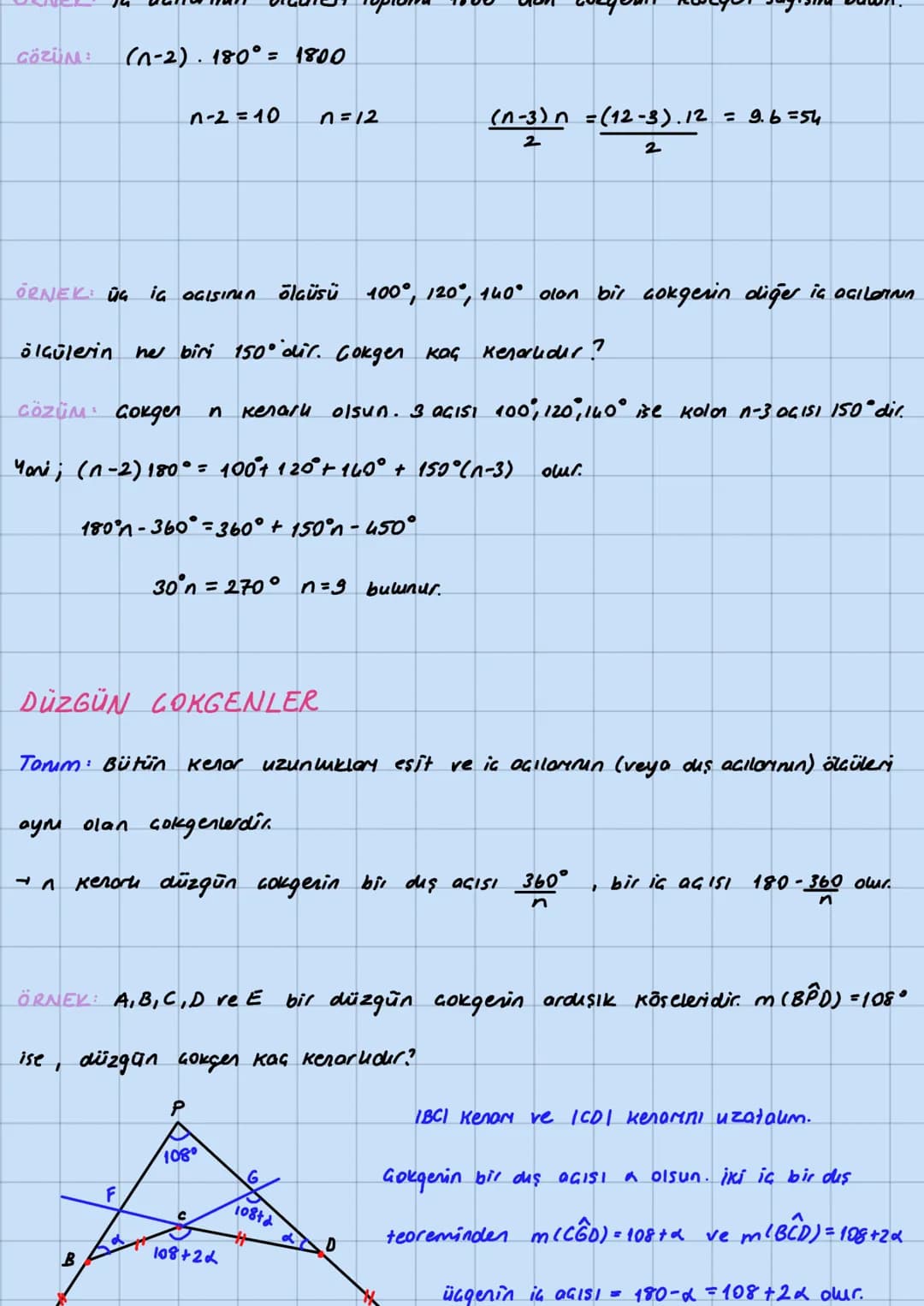 GOKGENLER
n>, 3 bir doğal says ve A1, A2... Ar ayonu düzlemde ve orduışık üçü doğrusal
olmayan noktalar olsun. [A1,A2], [A2,A3] ... [An. A₁]