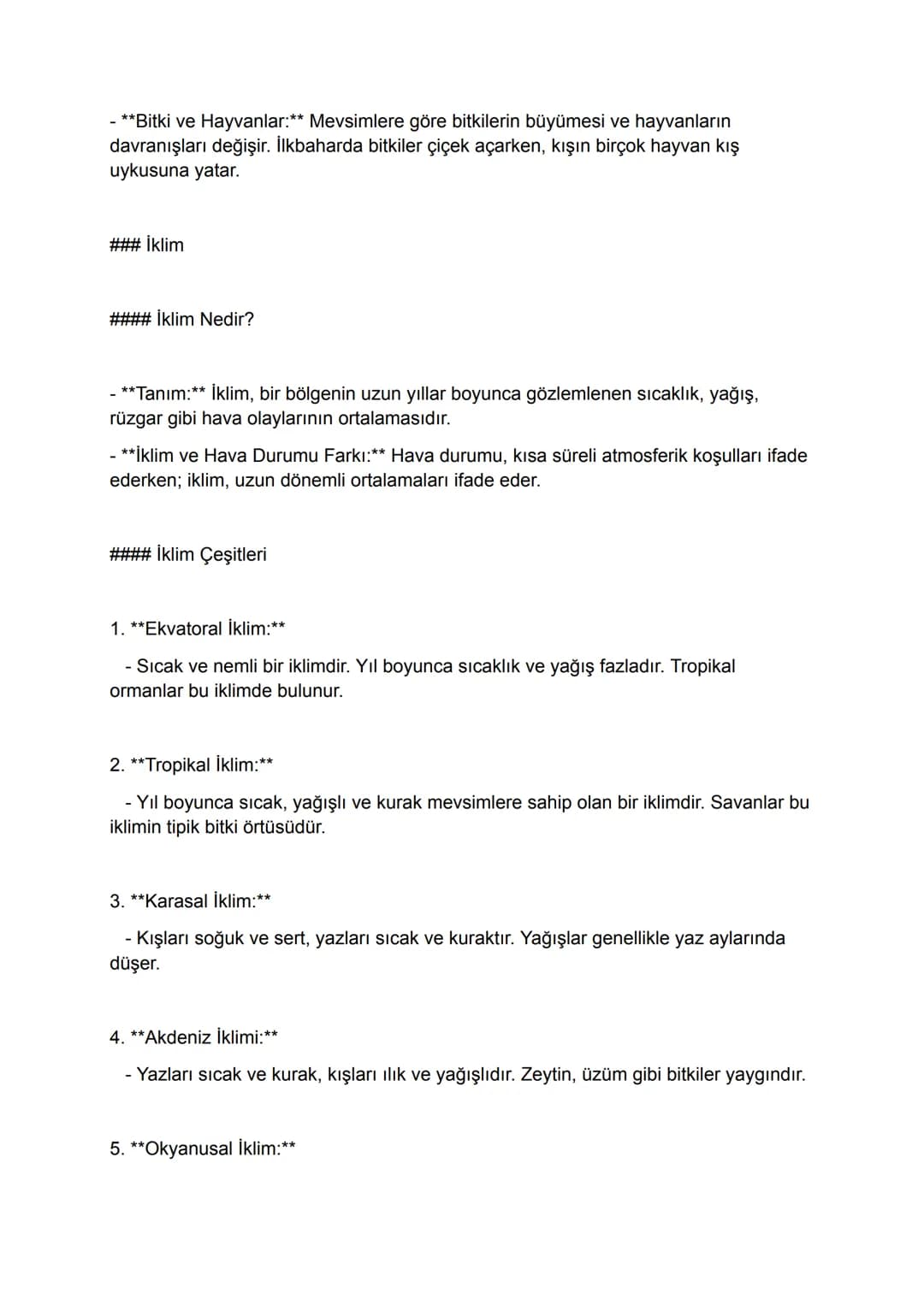 MEVSİMLER VE İKLİM
8. sınıf fen bilimleri dersinde “Mevsimler ve İklim" konusu, Dünya'nın yapısını,
hareketlerini ve bu hareketlerin günlük 