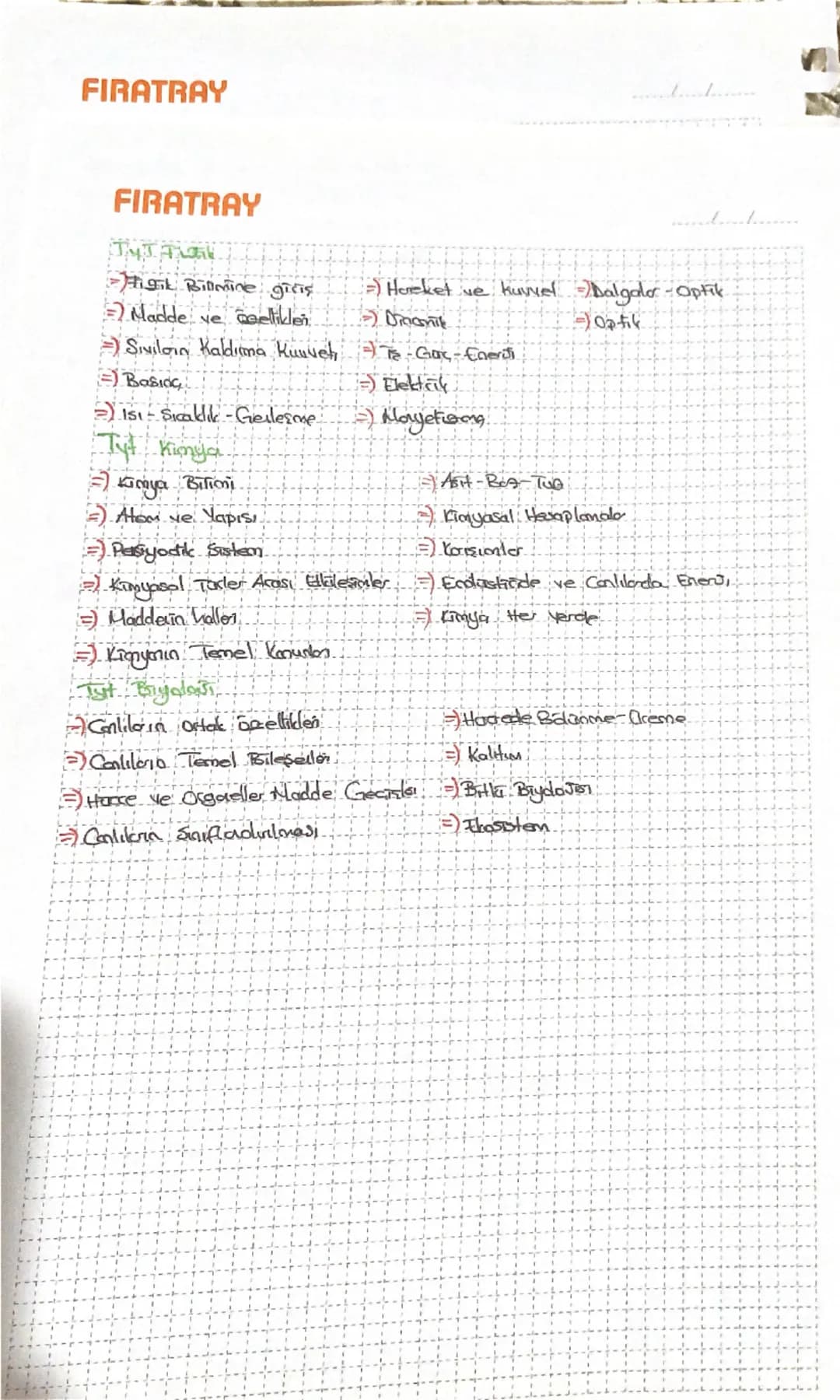 --- OCR Start ---
FIRATRAY
Tyt matematik
- Sayılar ve sayı basamakları
- Bölme, Bölünebilme, bölen sayılar - EBOB - EKOK
- Rasyonel sayılar 