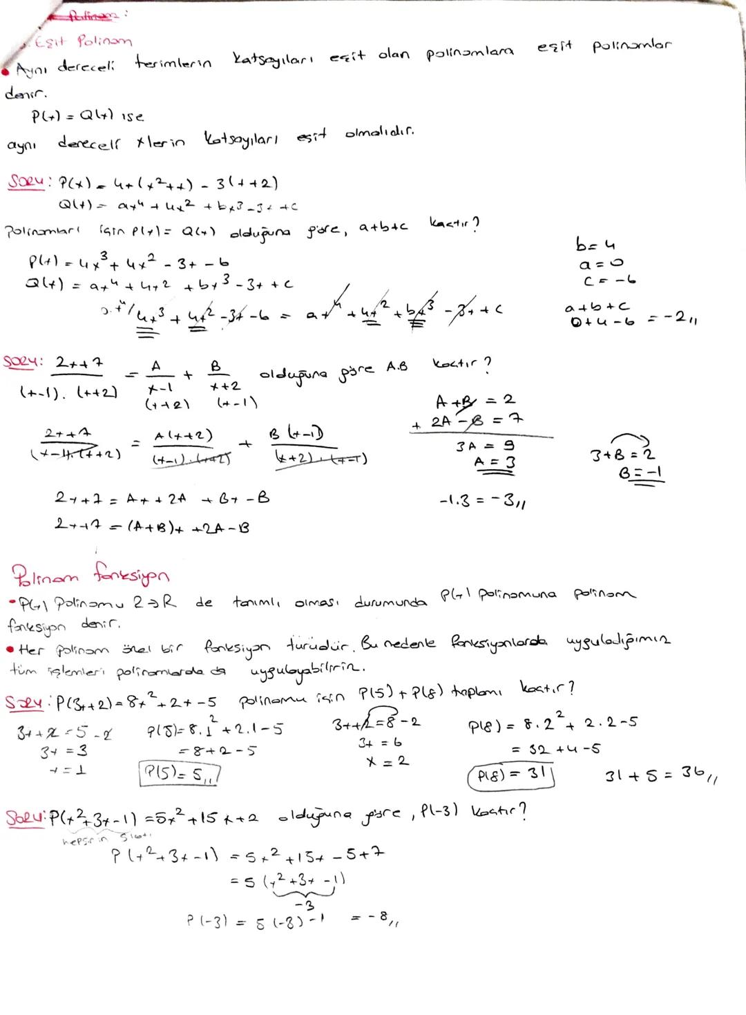 # POLINOMLAR
NONO~
• i doğal Sayı ve $a_n, a_{n-1}, a_{n-2} ... a_2, a_1, a_0$ gerçek sayılar olmak
ünese,
$P(x)=a_nx^n + a_{n-1}x^{n-1} + .