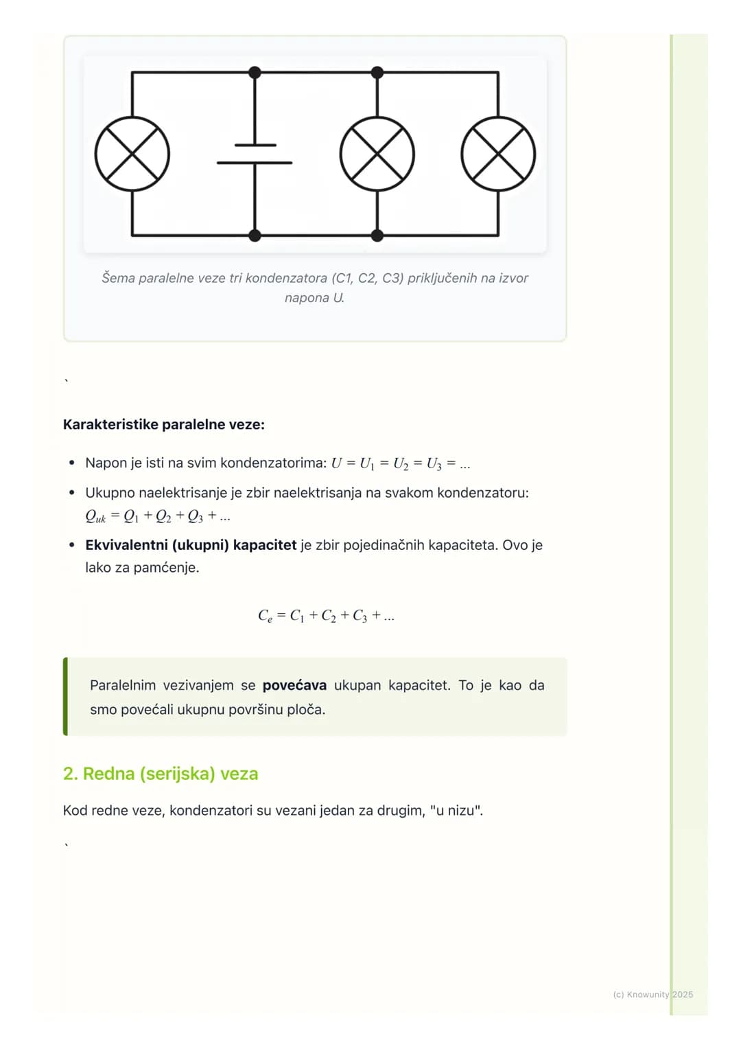 # Kondenzatori i Kapacitet

Uvod u kondenzatore

Kondenzatori su elektronske komponente čija je osnovna funkcija da skladište
električnu ene