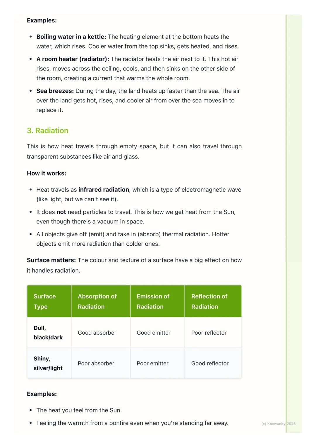 # Methods of Heat Transfer

An introduction to how heat moves

Heat is a form of energy that always flows from a hotter place to a colder
pl