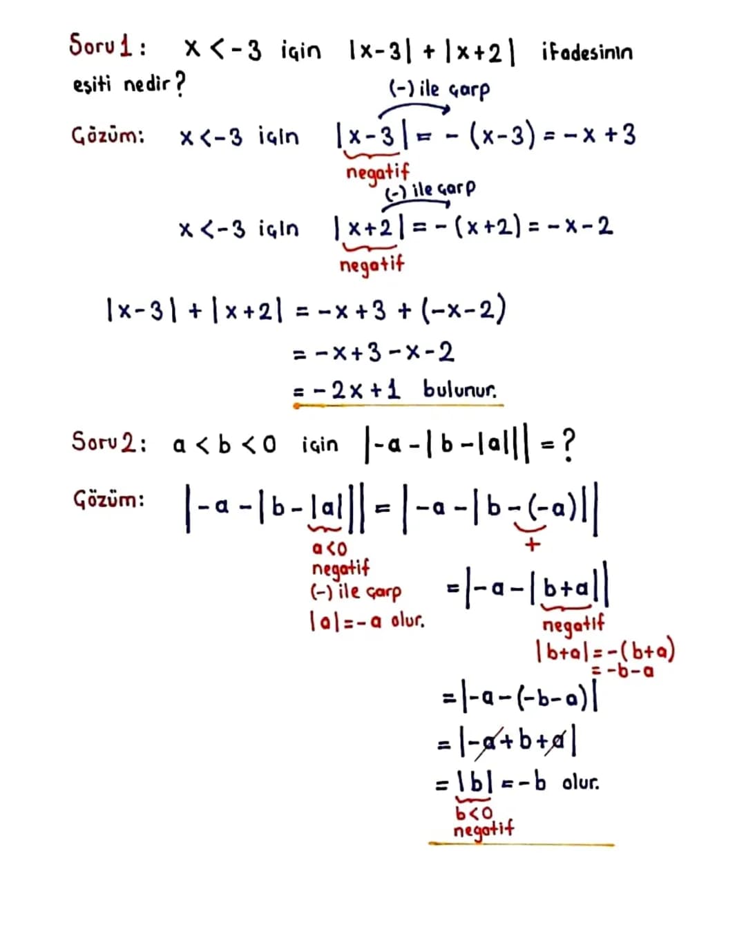 MUTLAK DEĞER
Bir x sayısının sayı doğrusu üzerindeki 0 (sıfır)
noktasına olan uzaklığına mutlak değer denir.
1 × ile gösterilir.
01
1-51=5 b