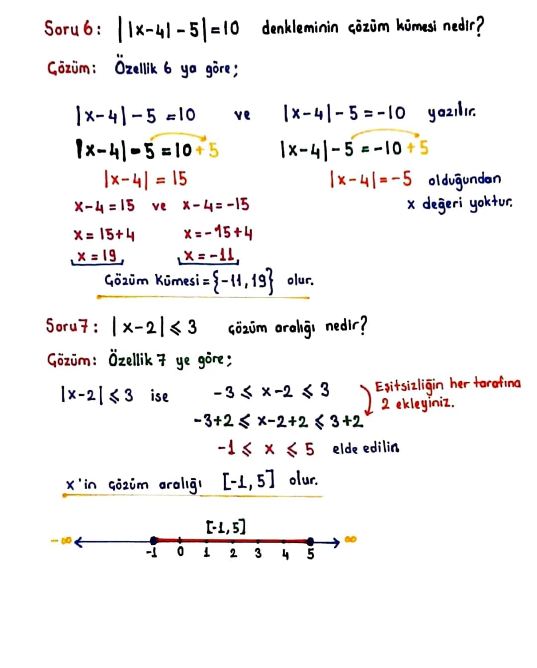 MUTLAK DEĞER
Bir x sayısının sayı doğrusu üzerindeki 0 (sıfır)
noktasına olan uzaklığına mutlak değer denir.
1 × ile gösterilir.
01
1-51=5 b