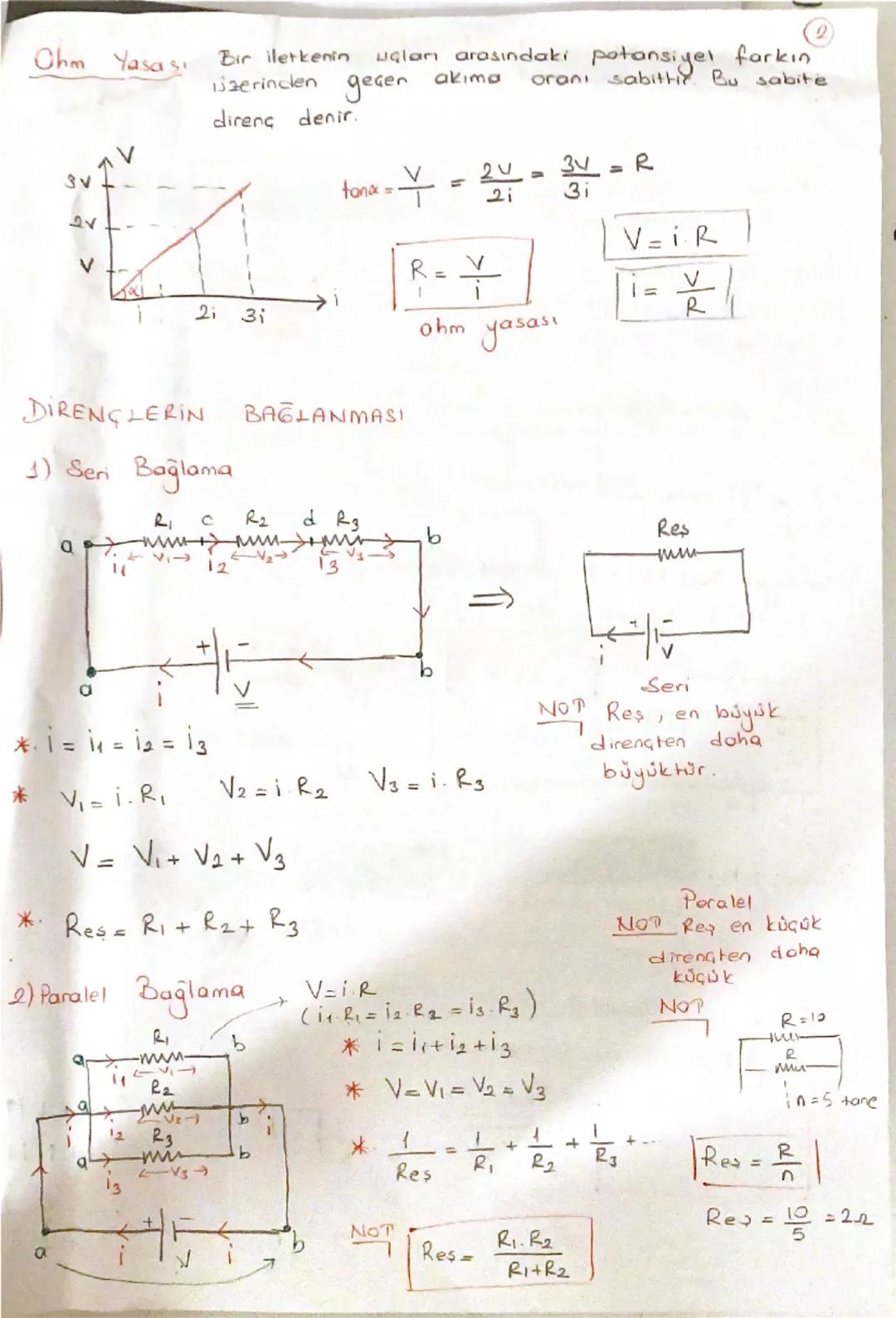 # ELEKTRIK
MANYETIZMA
①

Akım (i): Bir iletkenın kesitinden birim zamanda geçen yük miktarı

9: Yük, birimi Coulomb (C)
ti zaman, birimi san