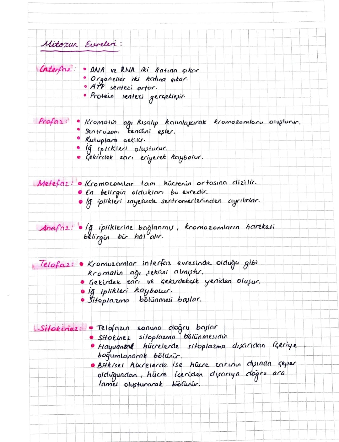 BOLUNME
Özellikleri: Hücre sayısını arttırır.
• Oluşan hücrelerin kromozom sayısı değişmez.
• Genetik çeşitlilik olmaz.
Kardes kromotidler a