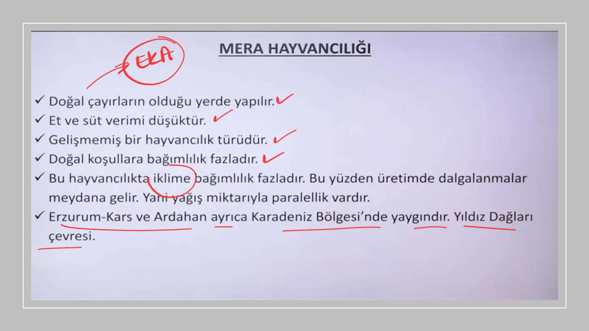 TÜRKİYE'DE HAYVANCILIK TÜRKİYE'DE HAYVANCILIK
gelismemis
-nicel
zayıf
irī
nitel sorun
kaute
NOT 1: Türkiye hayvan sayısı bakımından Avrupa'd