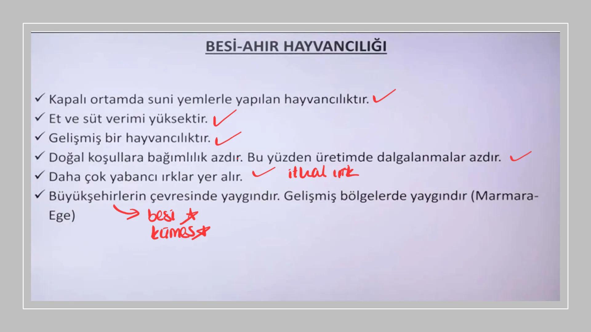 TÜRKİYE'DE HAYVANCILIK TÜRKİYE'DE HAYVANCILIK
gelismemis
-nicel
zayıf
irī
nitel sorun
kaute
NOT 1: Türkiye hayvan sayısı bakımından Avrupa'd