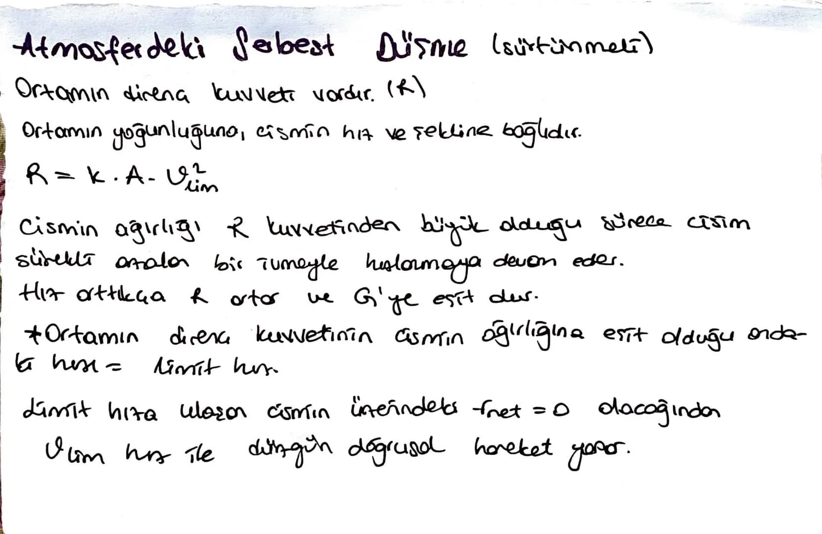 a
a
す
F
૭
düzgün hızlara harekette
hit Tume kuvvet vektörleri
delAgün yavaşlayar harekette
Serbest Dusme Hacket
t
v = g +
0² = 2gh
h = 1 g +