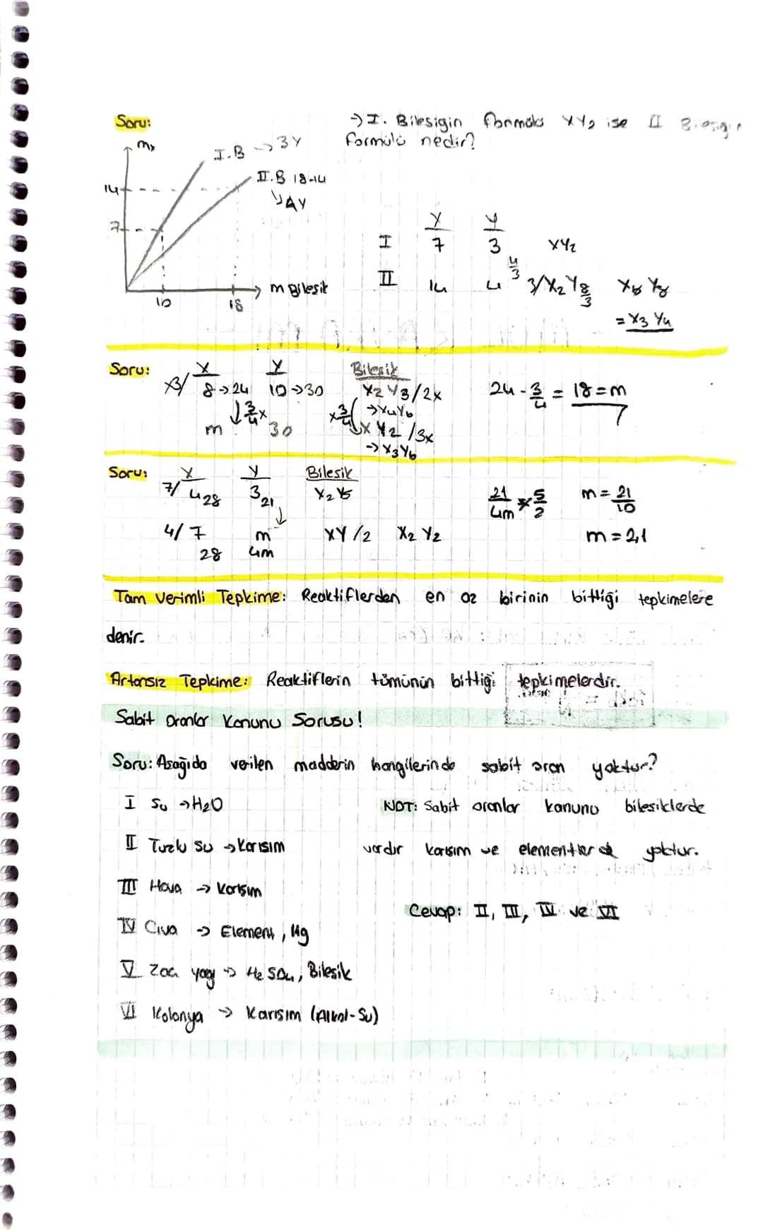 -KIMYANIN TEMEL KANUNLARI -
11- Kütlenin Korunumu Kanunu (Lavaiser)
Bir tepkimede harconon
=>
X + Y
Reaktif
ürün
Soru
X+Y
Z+T
ง
ng mg
2g
ntm