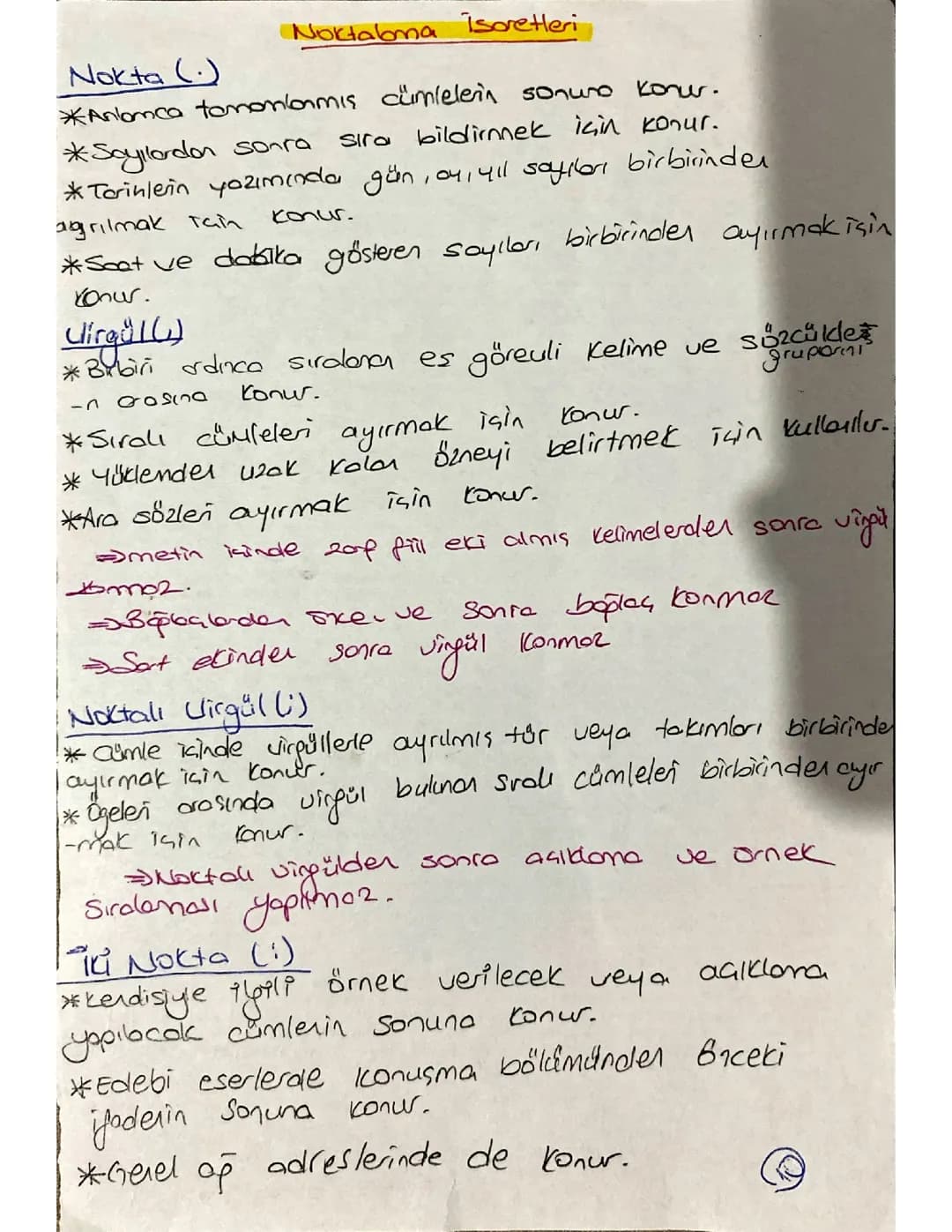 Noktalama İşaretlerinin Kullanımı ve Örnekler