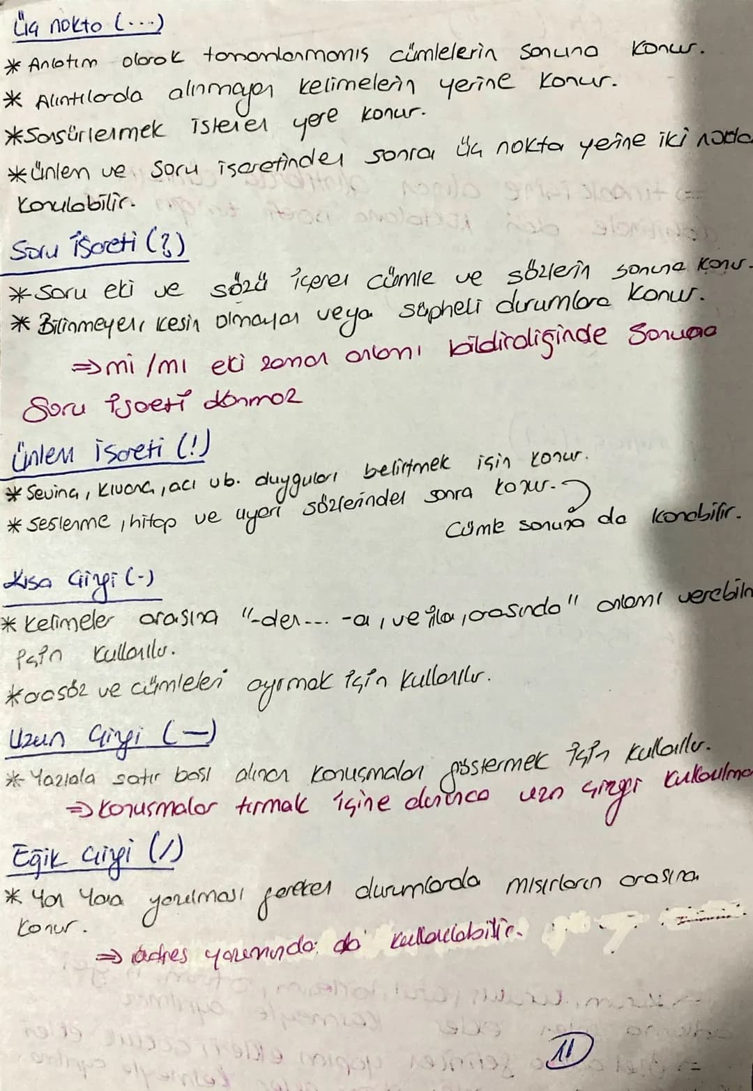 Nokta (.)
Noktalama isoretleri
*Anlamca tomonlanmış cümlelerin sonuna konur.
sıra bildirmek için konur.
*Saylardan sonra
*Torinlerin yazımın