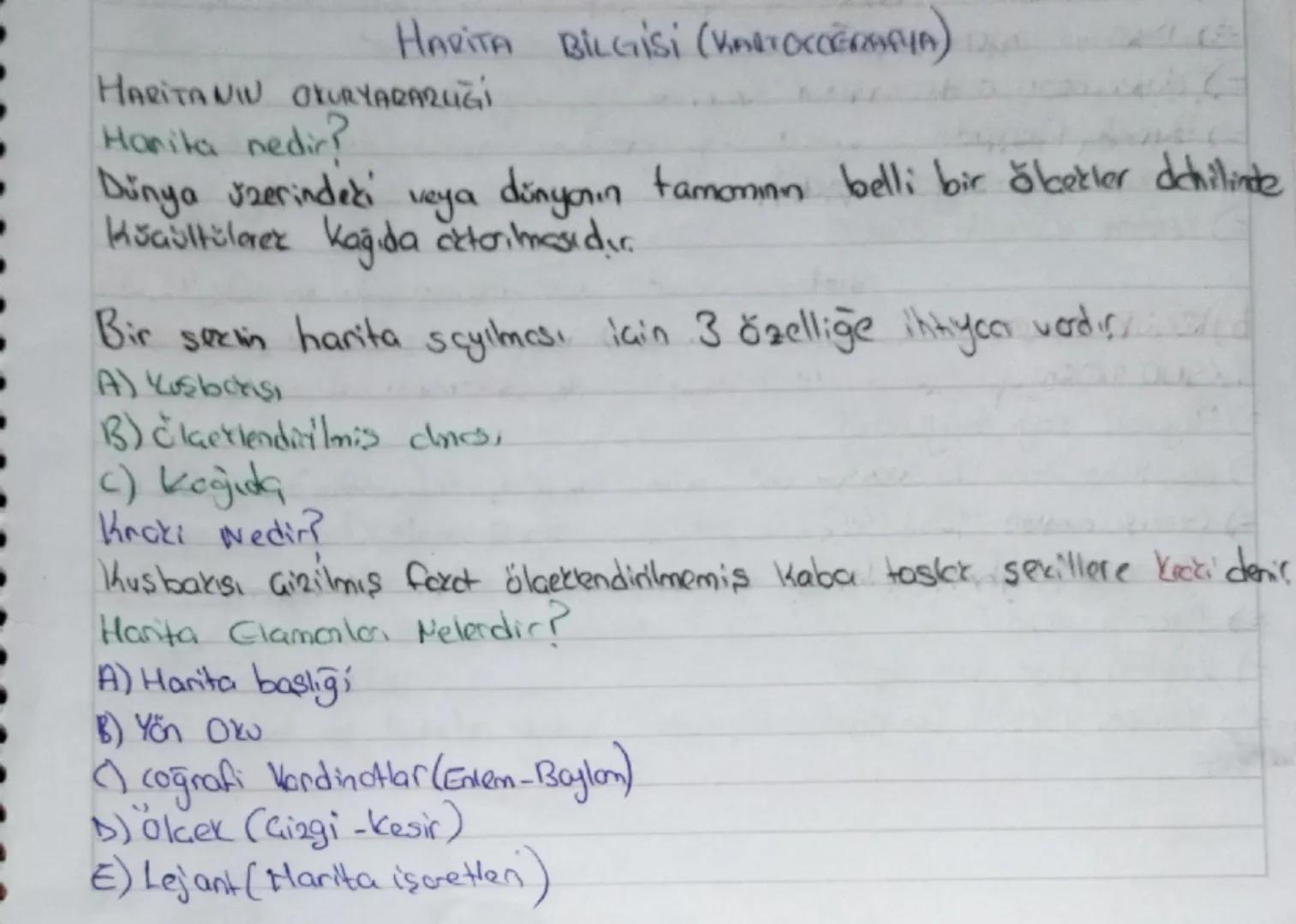HARITA BİLGİSİ (KARTOCOĞRAFYA)
HARITANIU OKURYARARLIGI
Harita nedir?
Dünya uzerindeki veya dünyon tamoman belli bir ölcekler dchillinde
Ksau