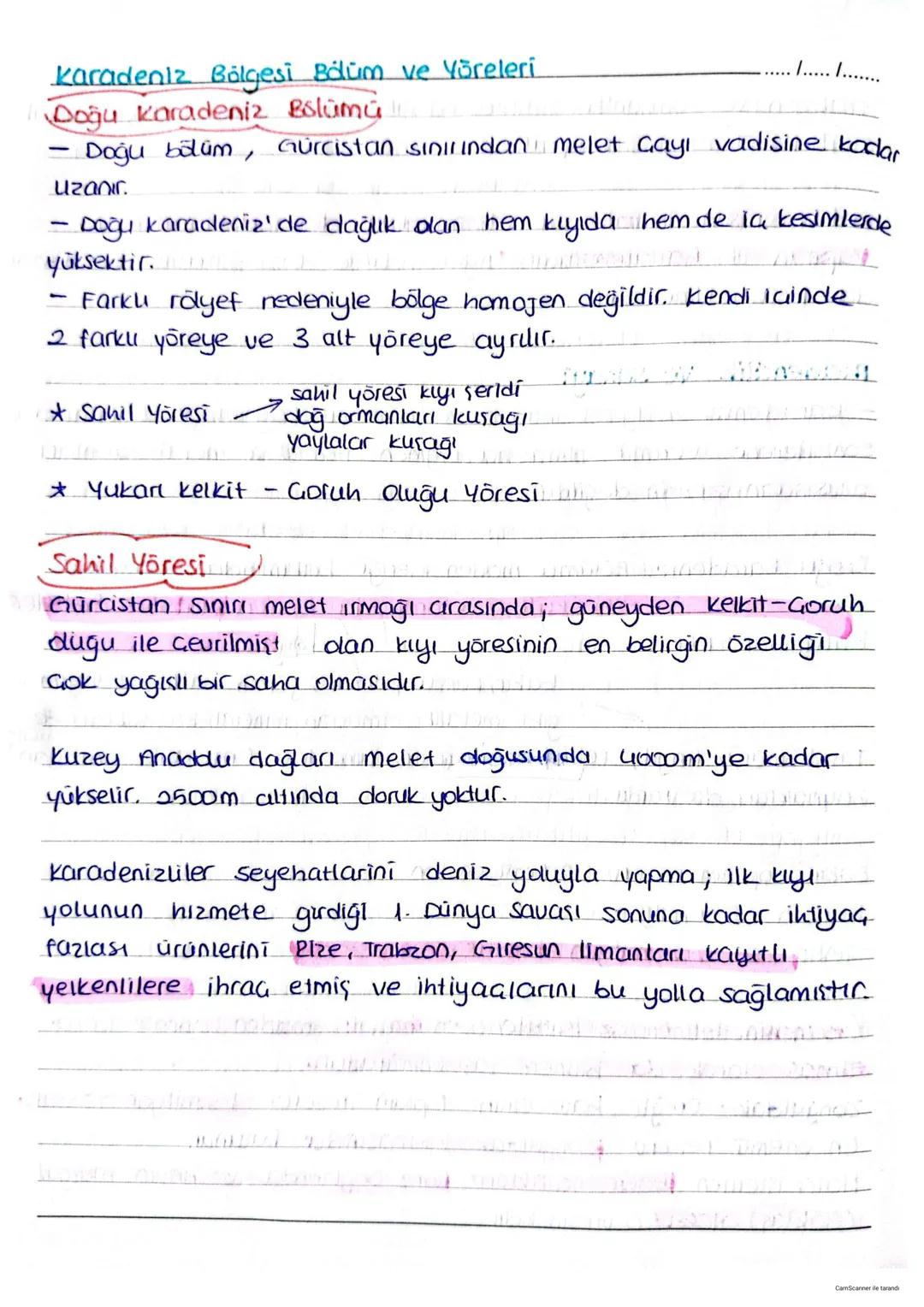 Karadeniz Coğrafyası
Toprak örtüsü
/...../.......
★ Karadeniz bölgesi, nemli bir iklimin etkisinde olduğun-
alan kesimlerde yıkanma yok (dek