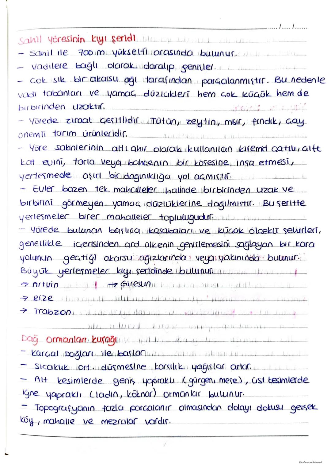 Karadeniz Coğrafyası
Toprak örtüsü
/...../.......
★ Karadeniz bölgesi, nemli bir iklimin etkisinde olduğun-
alan kesimlerde yıkanma yok (dek