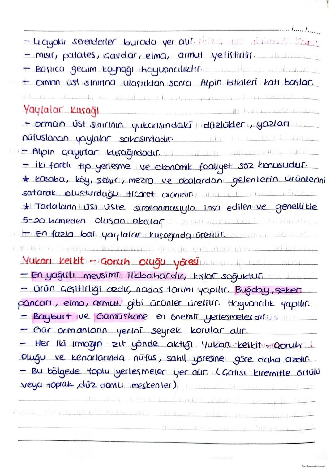 Karadeniz Coğrafyası
Toprak örtüsü
/...../.......
★ Karadeniz bölgesi, nemli bir iklimin etkisinde olduğun-
alan kesimlerde yıkanma yok (dek