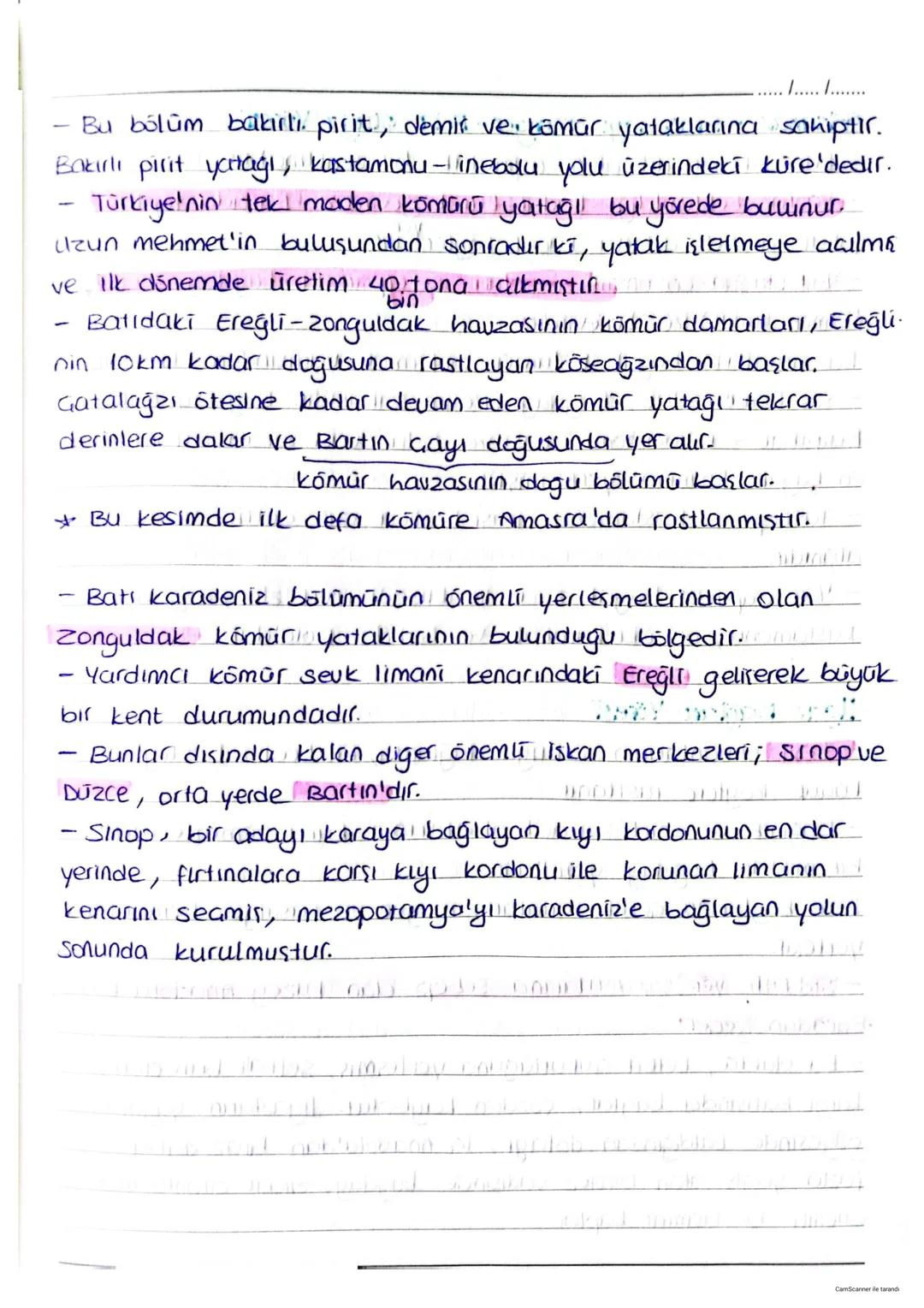 Karadeniz Coğrafyası
Toprak örtüsü
/...../.......
★ Karadeniz bölgesi, nemli bir iklimin etkisinde olduğun-
alan kesimlerde yıkanma yok (dek