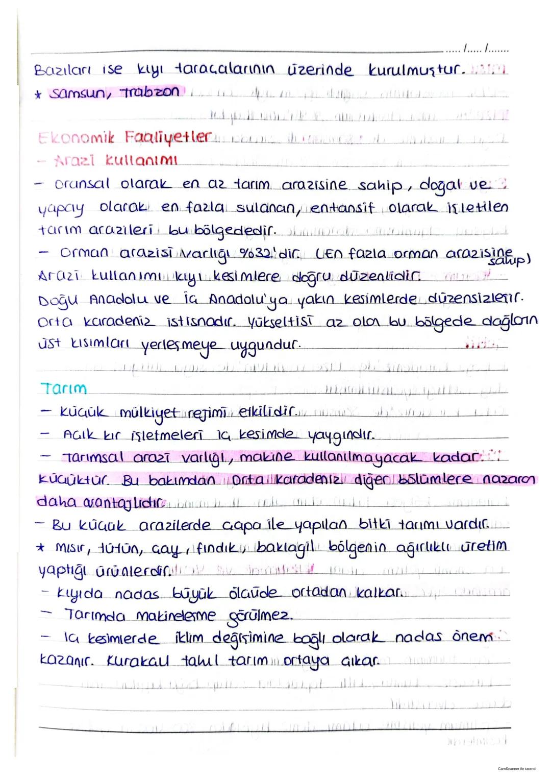 Karadeniz Coğrafyası
Toprak örtüsü
/...../.......
★ Karadeniz bölgesi, nemli bir iklimin etkisinde olduğun-
alan kesimlerde yıkanma yok (dek