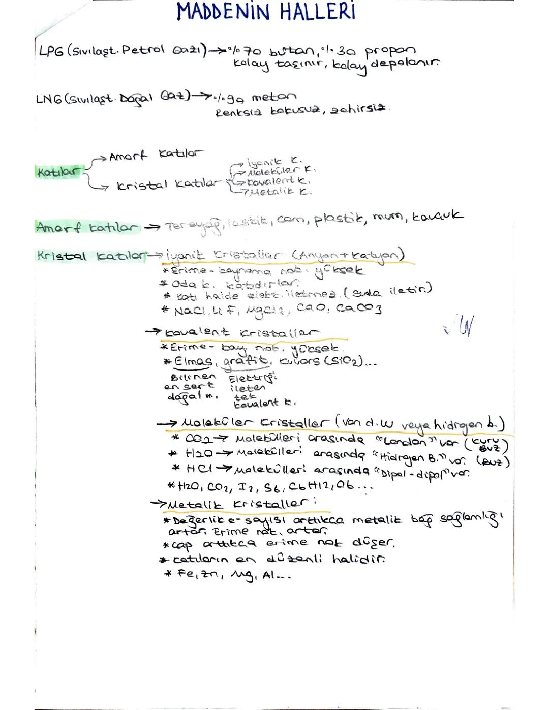 TYT KİMYA MADDENİN HALLERİ