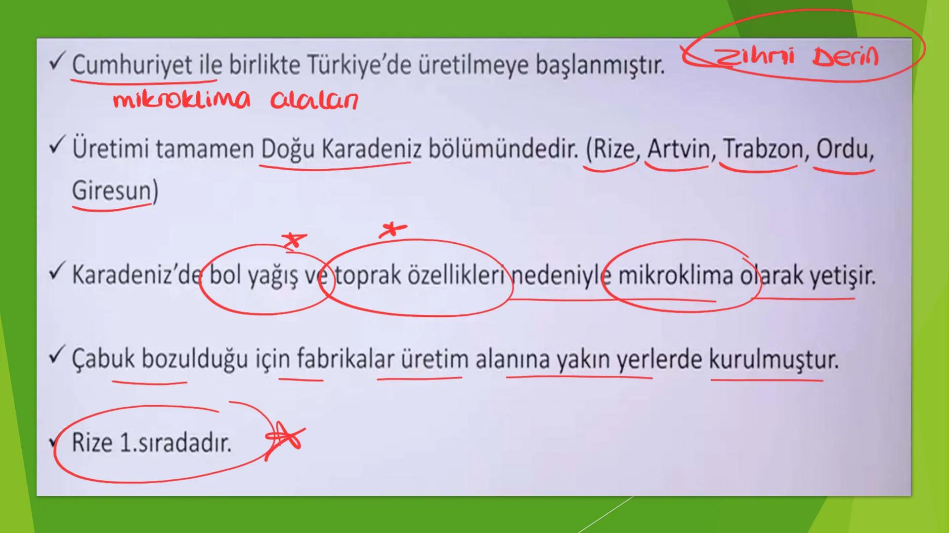 TÜRKİYE'DE TARIM Tarım Tipleri
▸ Ekstansif Tarım
eski tarım
geleneksel, kaba, eski tarım
İklim koşullarına bağlıdır ve verim düşüktür
Genell