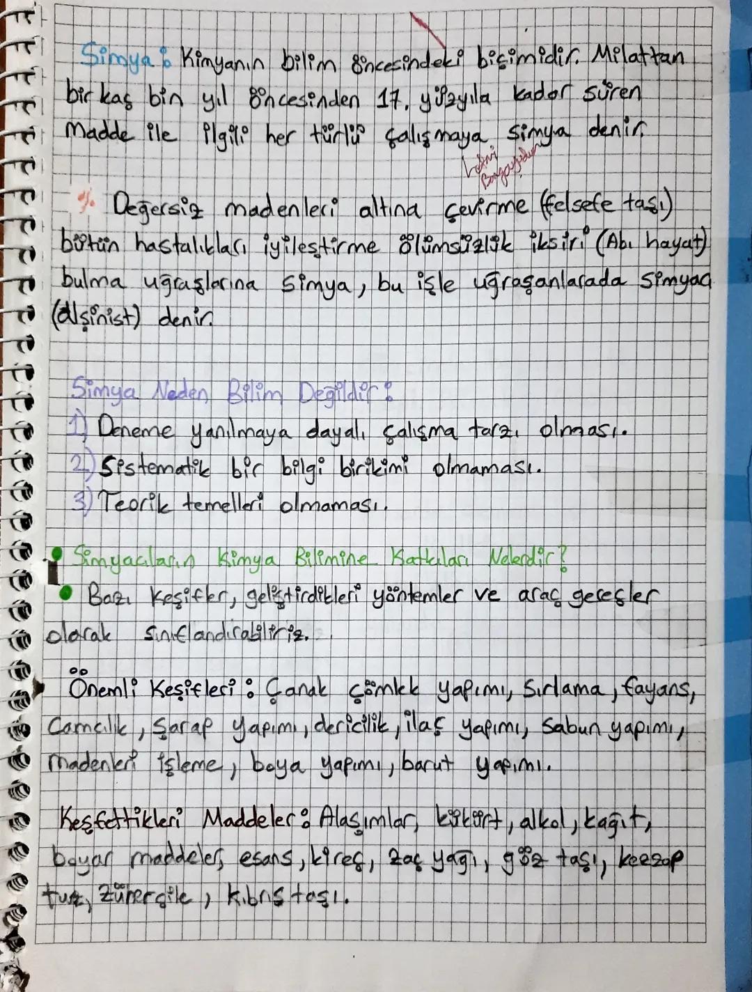 Simya : Kimyanın bilim Sincesindeki biçimidir. Milattan
bir kas bin yıl 8incesinden 17. yjayıla kadar süren
Madde ile ilgili her türlü çalış