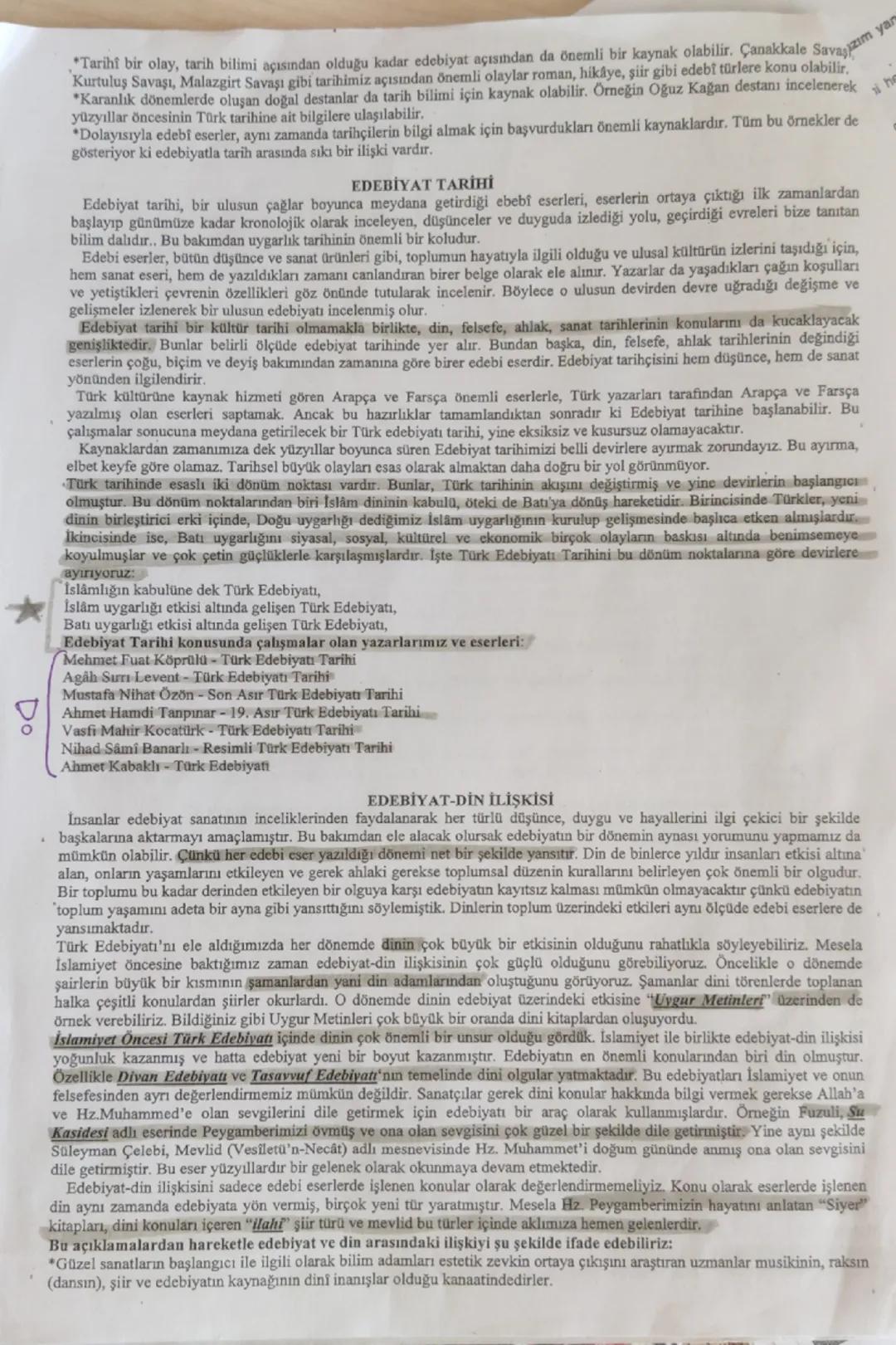 # TÜRK EDEBİYATININ DÖNEMLERİ (DEVİRLERİ)

A) İSLAMİYET ÖNCESİ TÜRK EDEBİYATI (?-11. yy kadar)

1- Sözlü Dönem (Karanlık devirlerden 8. yüzy