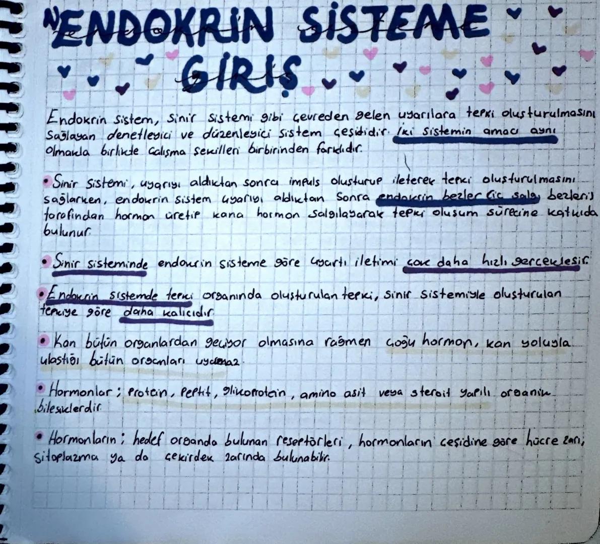 NENDOKRIN SISTEME ~
GIRIS
Endokrin sistem, Sinir sistemi gibi çevreden gelen uyarılara tepki olusturulmasını
Sağlayan denetleyici ve düzenle