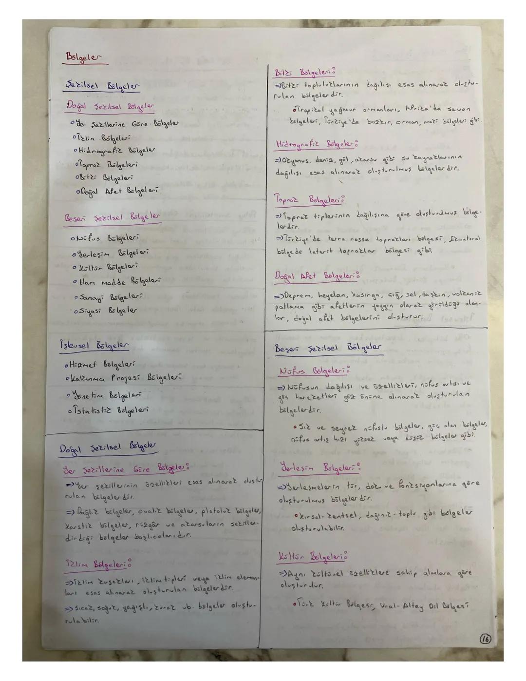 Tyt Coğrafya Bölgeler