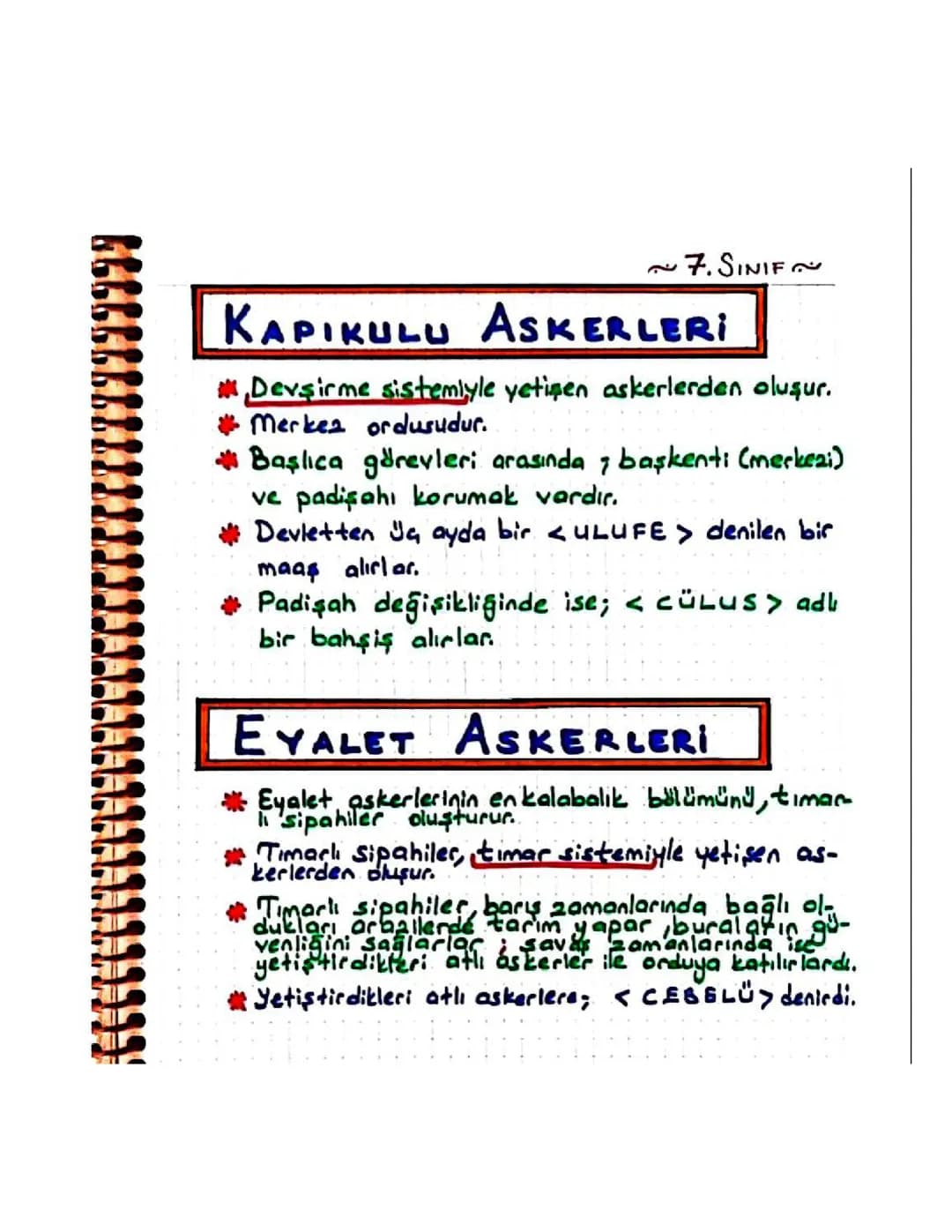 7. Sınıf Sosyal Bilgiler: Osmanlı Ordusu ve Kapıkulu Askerleri
