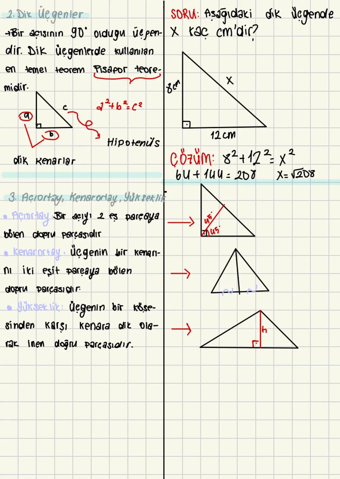  Tyt GEOMETRI DERS NOTLARI:
1 üçgenler
Üçgenier, uc kenarı ve üe deisi olan Kapall geometrik sekillerdir. Üçgenin
iç açıları toplamı her zam